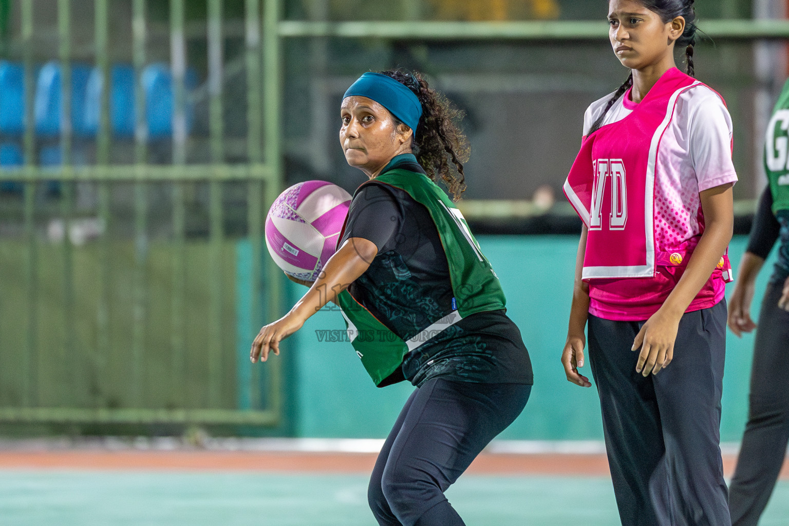 Xenith Sports Club vs N Sports Academy in Division 2 of National Netball Tournament 2025 held in Ekuveni Netball Court at Male', Maldives on Friday, 23rd May 2025. Photos: Mohamed Mahfooz Moosa / images.mv