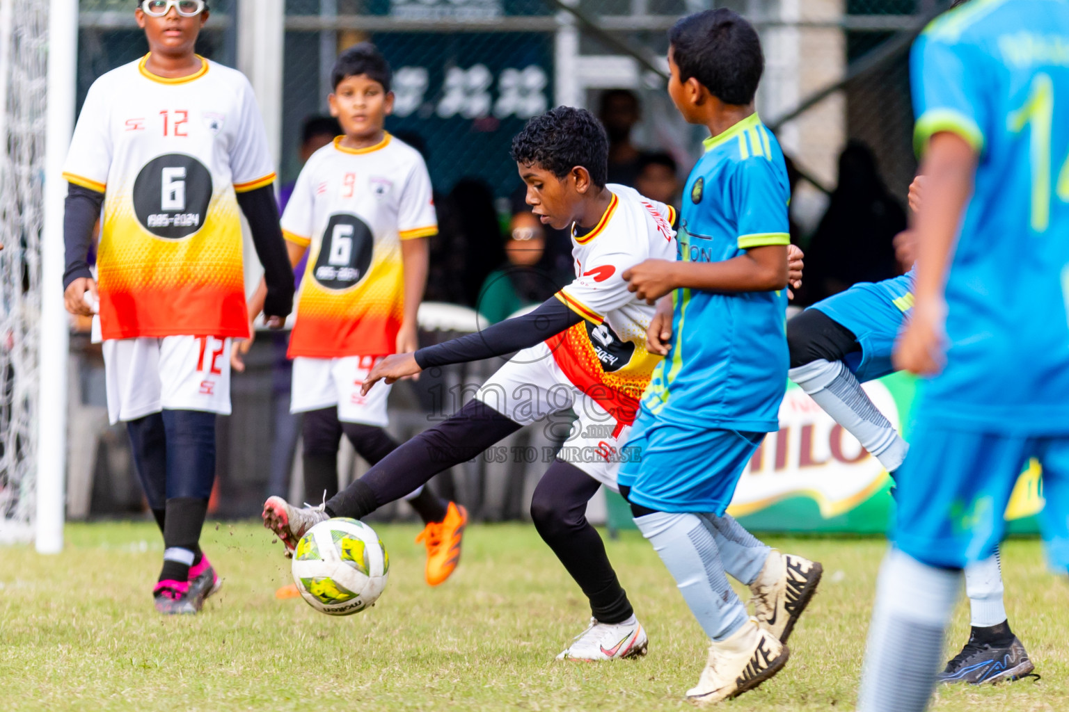 Day 1 of MILO Academy Championship 2024 - U12 was held at Henveiru Grounds in Male', Maldives on Sunday, 7th July 2024. Photos: Nausham Waheed / images.mv