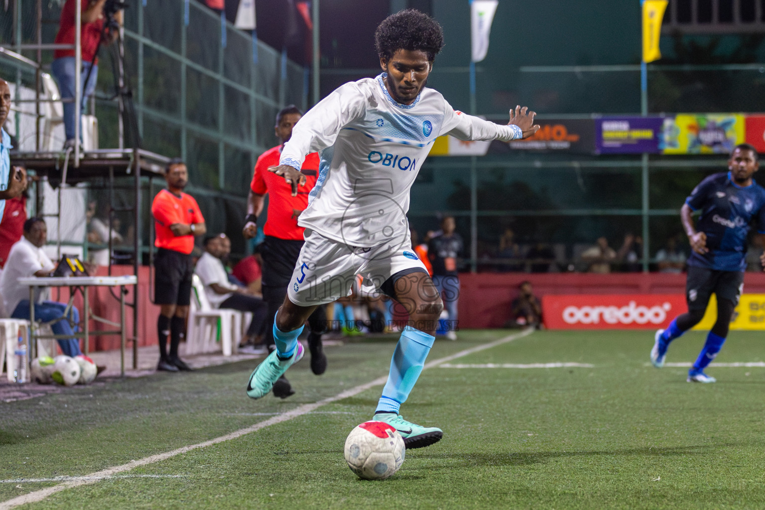 Sh Feydhoo vs Sh Lhaimagu in Day 8 of Golden Futsal Challenge 2024 was held on Monday, 22nd January 2024, in Hulhumale', Maldives Photos: Mohamed Mahfooz Moosa / images.mv