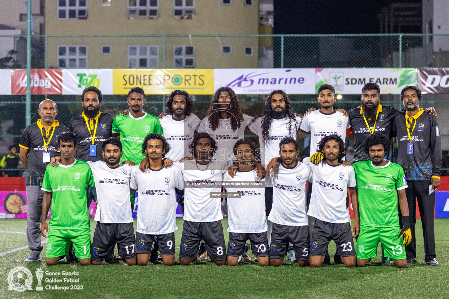 K. Guraidhoo vs TK. Dhiffushi in Day 4 of Golden Futsal Challenge 2023 on 08 February 2023 in Hulhumale, Male, Maldives