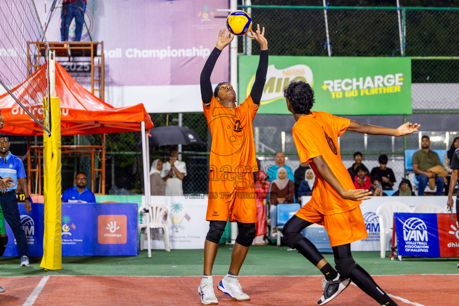 Sports Club Vision vs Sports Club Dhirun in the Bronze Match of Milo National Junior Volleyball Championship 2025 Men's Division was held on Saturday, 29th November 2025 at Ekuveni Turf Court Male', Maldives. Photos: Nausham Waheed / images.mv