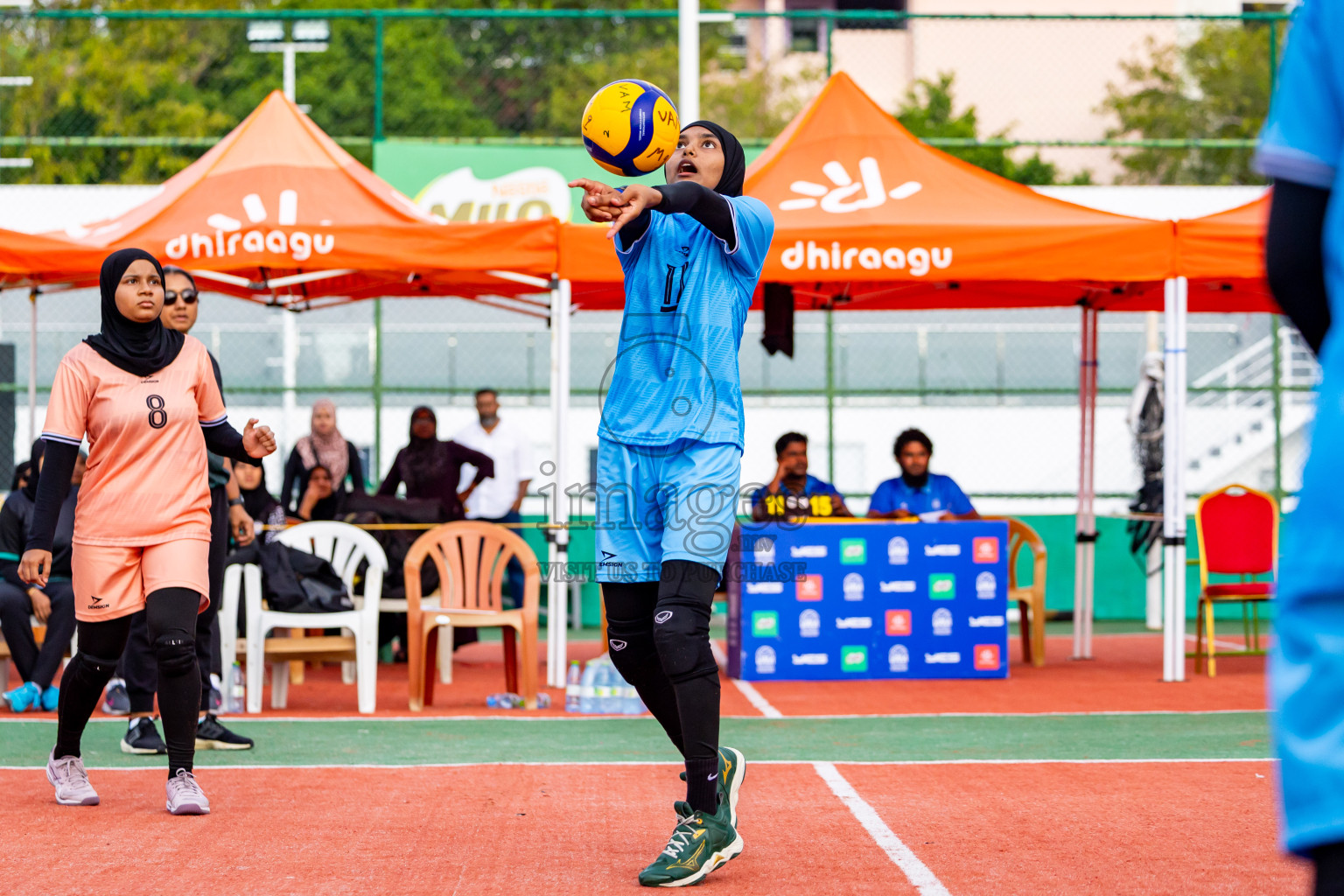 Addu Sports Club vs Club Volleyball in Milo National Junior Volleyball Championship 2025 Day 3 was held on Monday, 24th November 2025 at Ekuveni Turf Court Male', Maldives. Photos: Nausham Waheed / images.mv