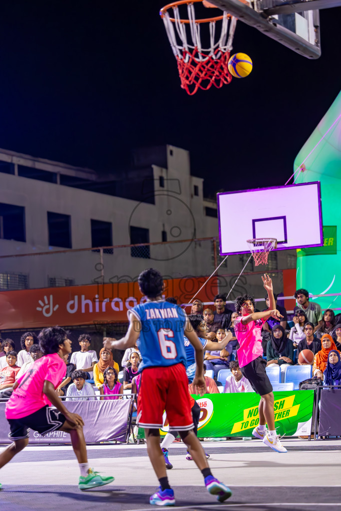 Final Day of MILO Ramadan 3x3 Challenge 2024 was held in Ekuveni Outdoor Basketball Court at Male', Maldives on Tuesday, 19th March 2024.
Photos: Ismail Thoriq / images.mv