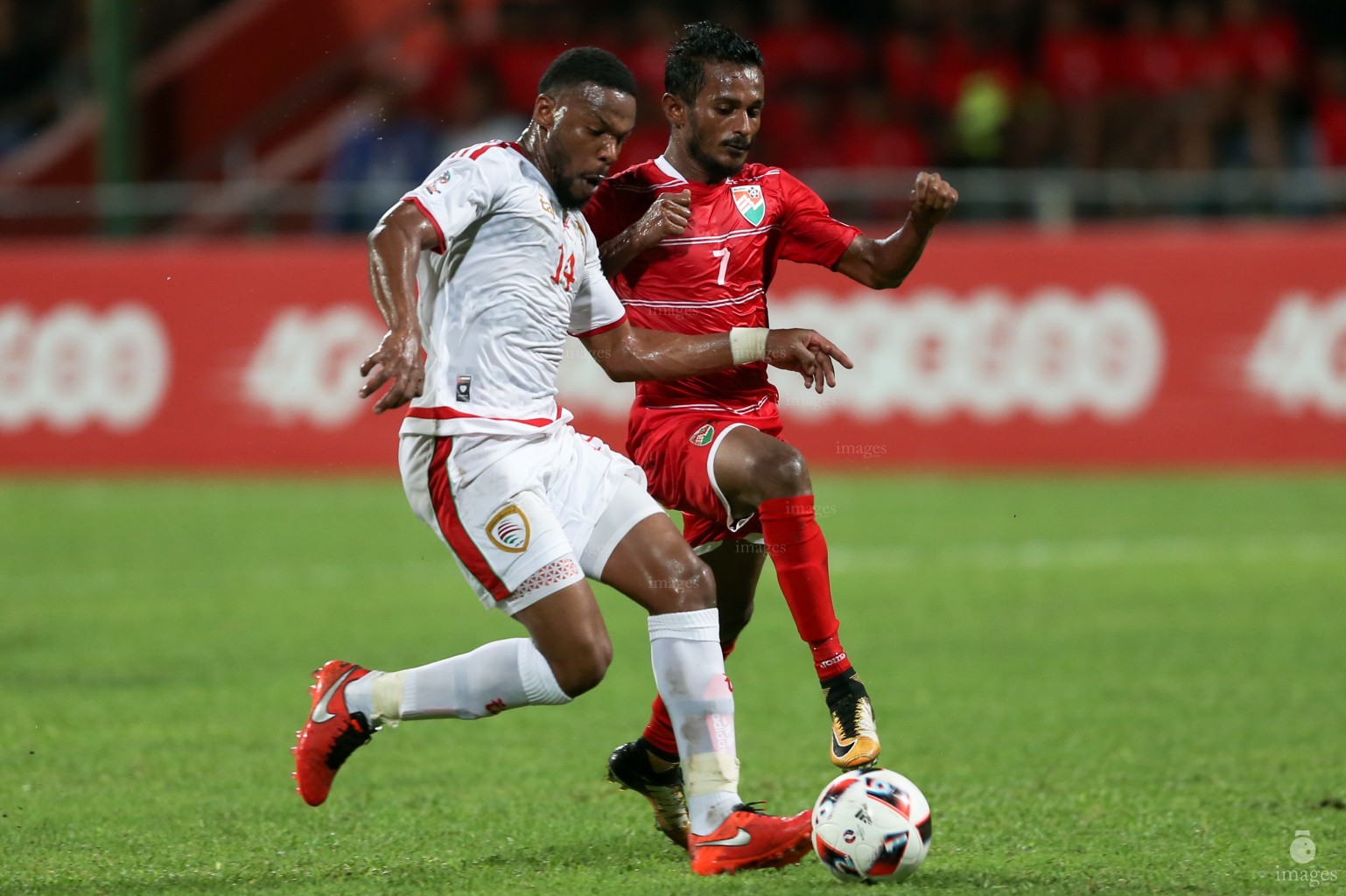 Asian Cup Qualifier between Maldives and Oman in National Stadium, on 10 October 2017 Male' Maldives. ( Images.mv Photo: Abdulla Abeedh )