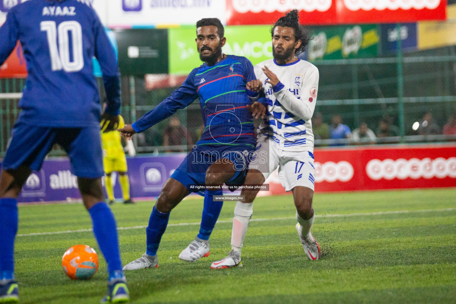 STO RC Vs Team Fenaka in the Quarter Finals of Club Maldives 2021 held in Hulhumale, Maldives on 13 December 2021. Photos: Nasam Thaufeeq