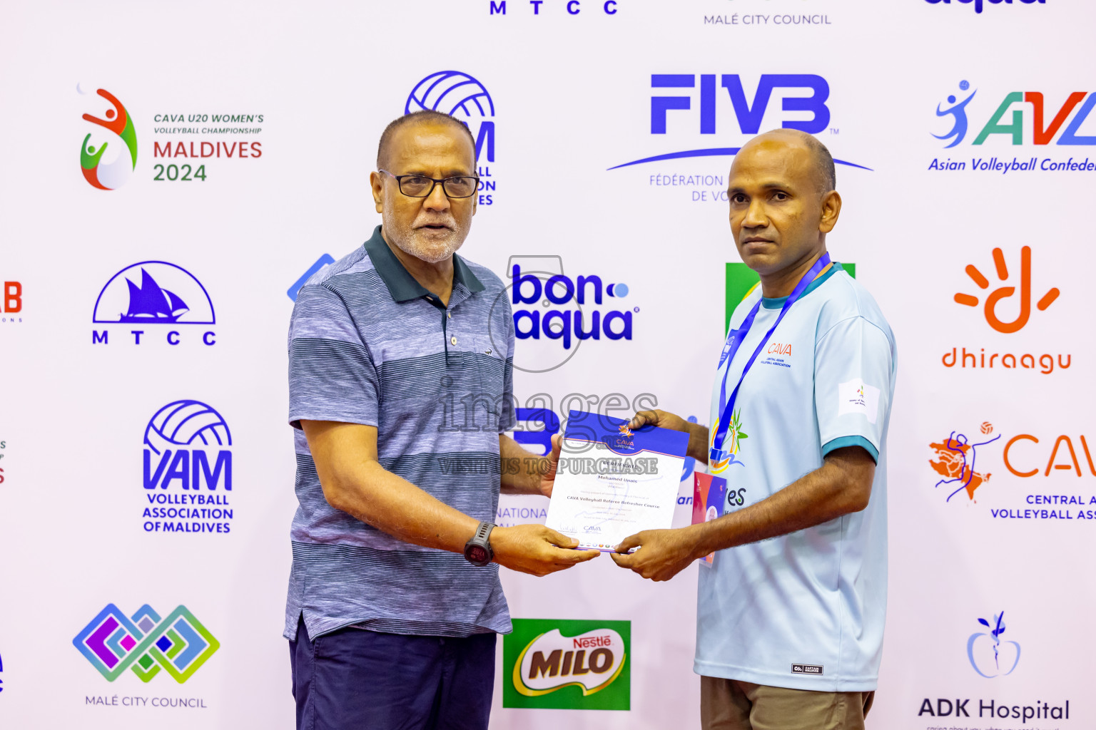 Sri Lanka vs Maldives in Semi Final of CAVA U20 Woman's Volleyball Championship 2024 was held in Social Center, Male', Maldives on 22nd July 2024. Photos: Nausham Waheed / images.mv