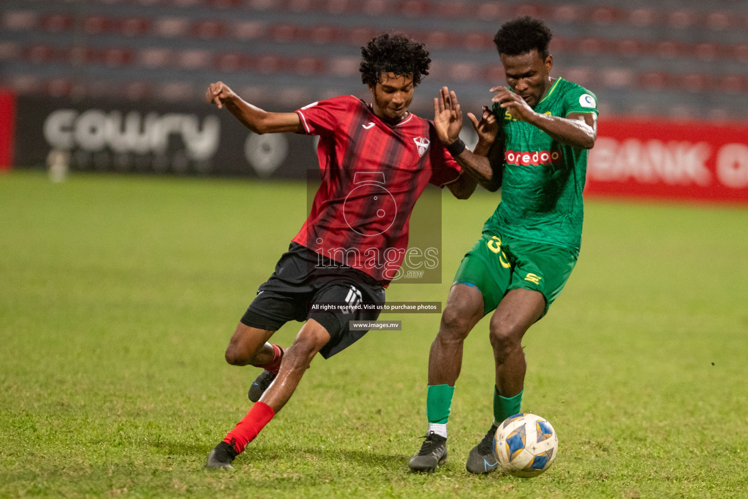 Maziya SR vs TC Sports Club in Ooredoo Dhivehi Premier League 2021/22 on 16th July 2022, held in National Football Stadium, Male', Maldives Photos: Ismail Thoriq/ Images mv