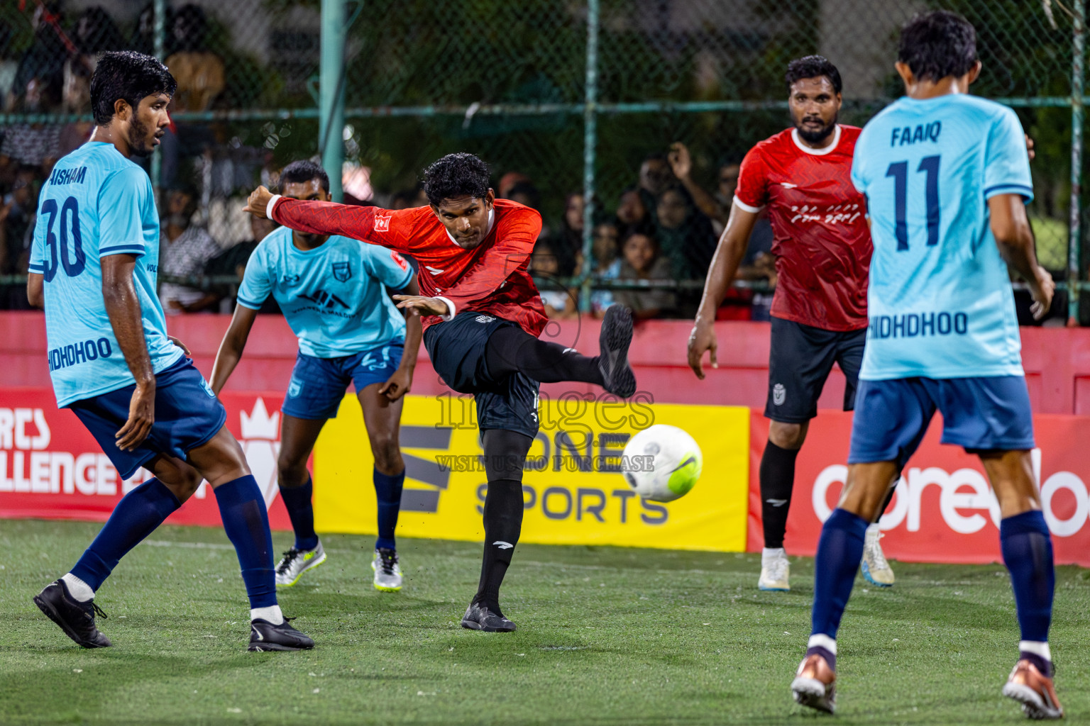 HA. Dhidhdhoo VS HDh. Nolhivaran on Day 33 of Golden Futsal Challenge 2024, held on Sunday, 18th February 2024, in Hulhumale', Maldives Photos: Mohamed Mahfooz Moosa / images.mv