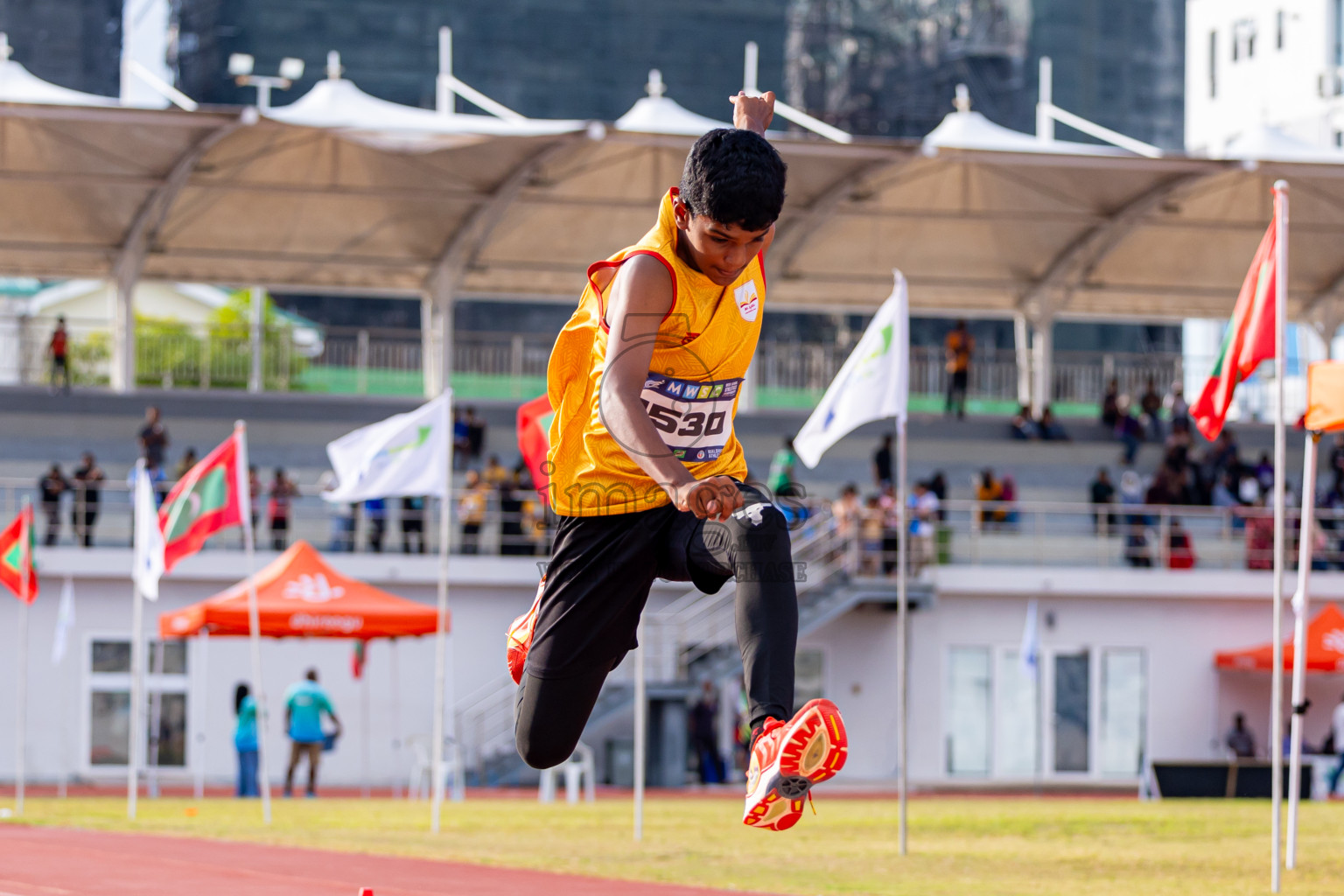 Day 3 of MWSC Interschool Athletics Championships 2024 held in Hulhumale Running Track, Hulhumale, Maldives on Monday, 11th November 2024. Photos by: Nausham Waheed / Images.mv