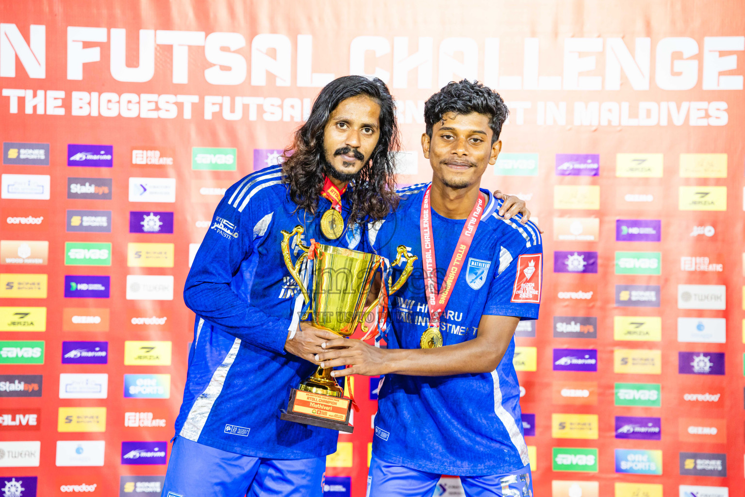 AA. Mathiveri VS AA. Thoddoo in Atoll Round Final on Day 20 of Golden Futsal Challenge 2025 was held on Thursday, 23rd January 2025, in Hulhumale', Maldives. Photos: Abdulla Abeed / images.mv