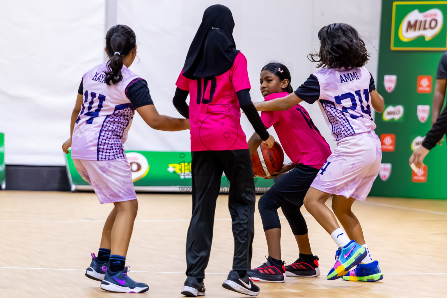 Day 2 of Milo 5 x 5 Junior Challenge 2025 - Basketball tournament held in Basketball Training Center, Male', Maldives on Friday, 10th October 2025. Photos by: Nausham Waheed / Images.mv