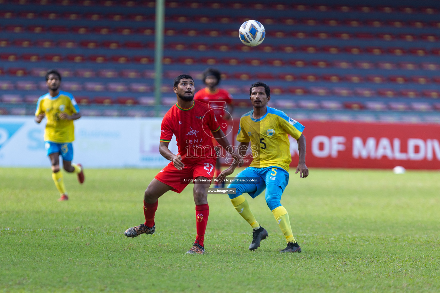 Club Valencia vs De Grande Sports Club in Ooredoo Dhivehi Premier League 2021/22 on 16th July 2022, held in National Football Stadium, Male', Maldives Photos: Hassan Simah/ Images mv