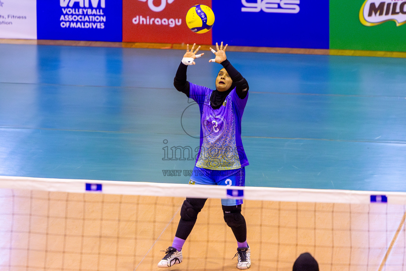 Club WAMCO vs Police Club in Semi Finals of Women's Division of VAM Cup 2025 held in Male', Maldives on Tuesday, 15th April 2025 at Social Center Indoor Hall Photos By: Nausham Waheed / images.mv