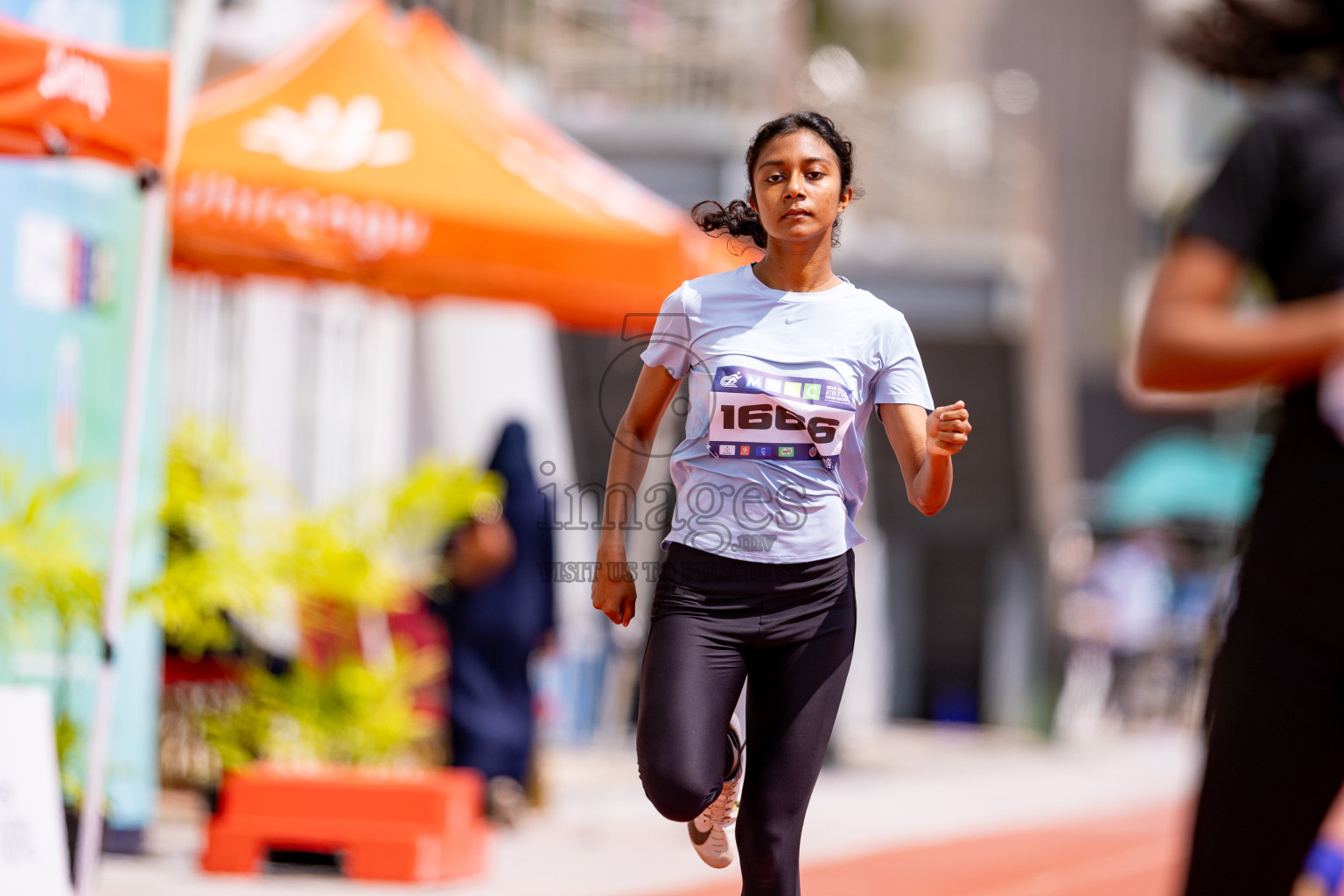 Day 3 of MWSC Interschool Athletics Championships 2024 held in Hulhumale Running Track, Hulhumale, Maldives on Monday, 11th November 2024. 
Photos by: Hassan Simah / Images.mv