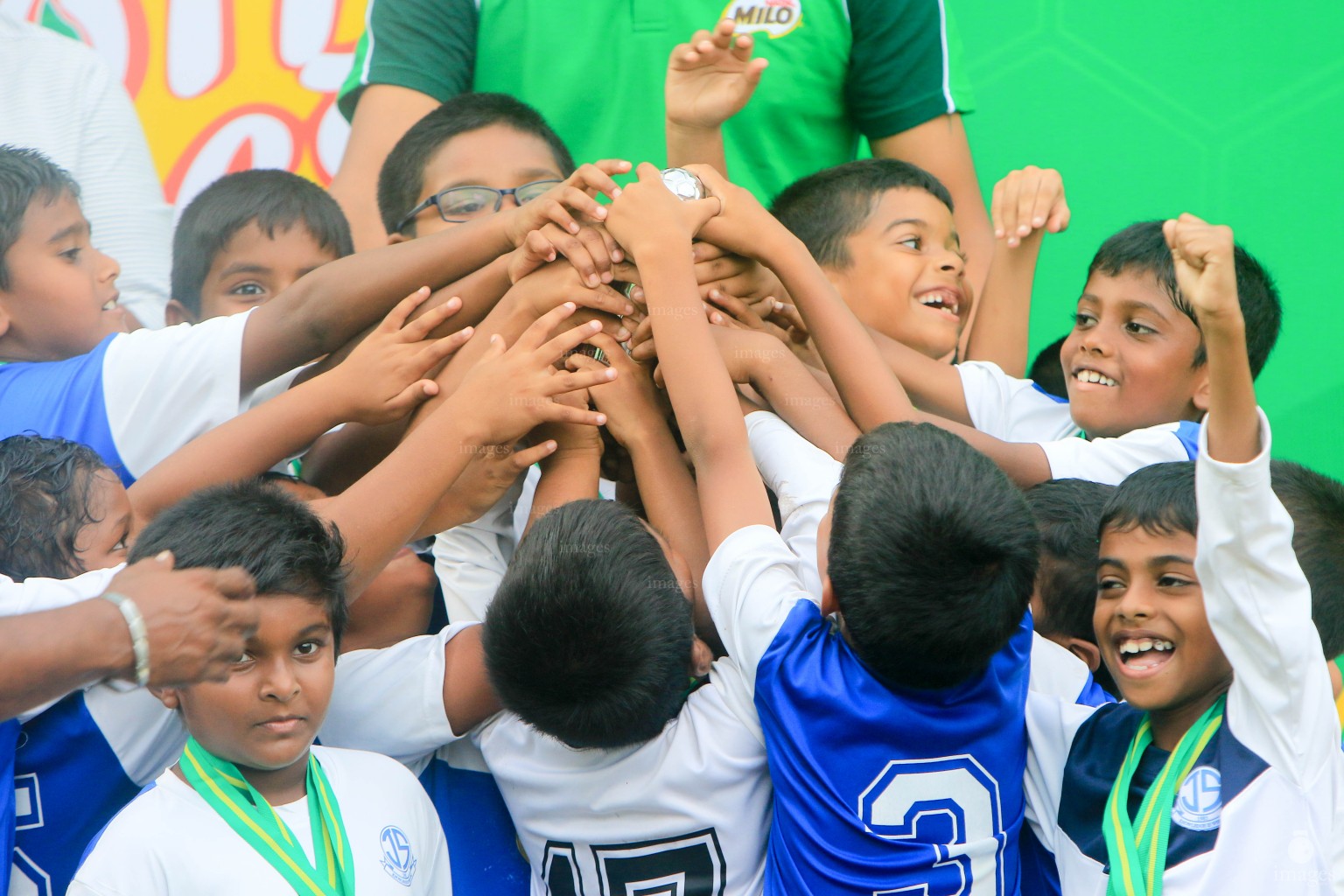 Finals  of Milo Kids Football Fiesta in Henveiru Grounds  in Male', Maldives, Saturday, April. 09, 2016. (Images.mv Photo/Abdulla Abeedh).