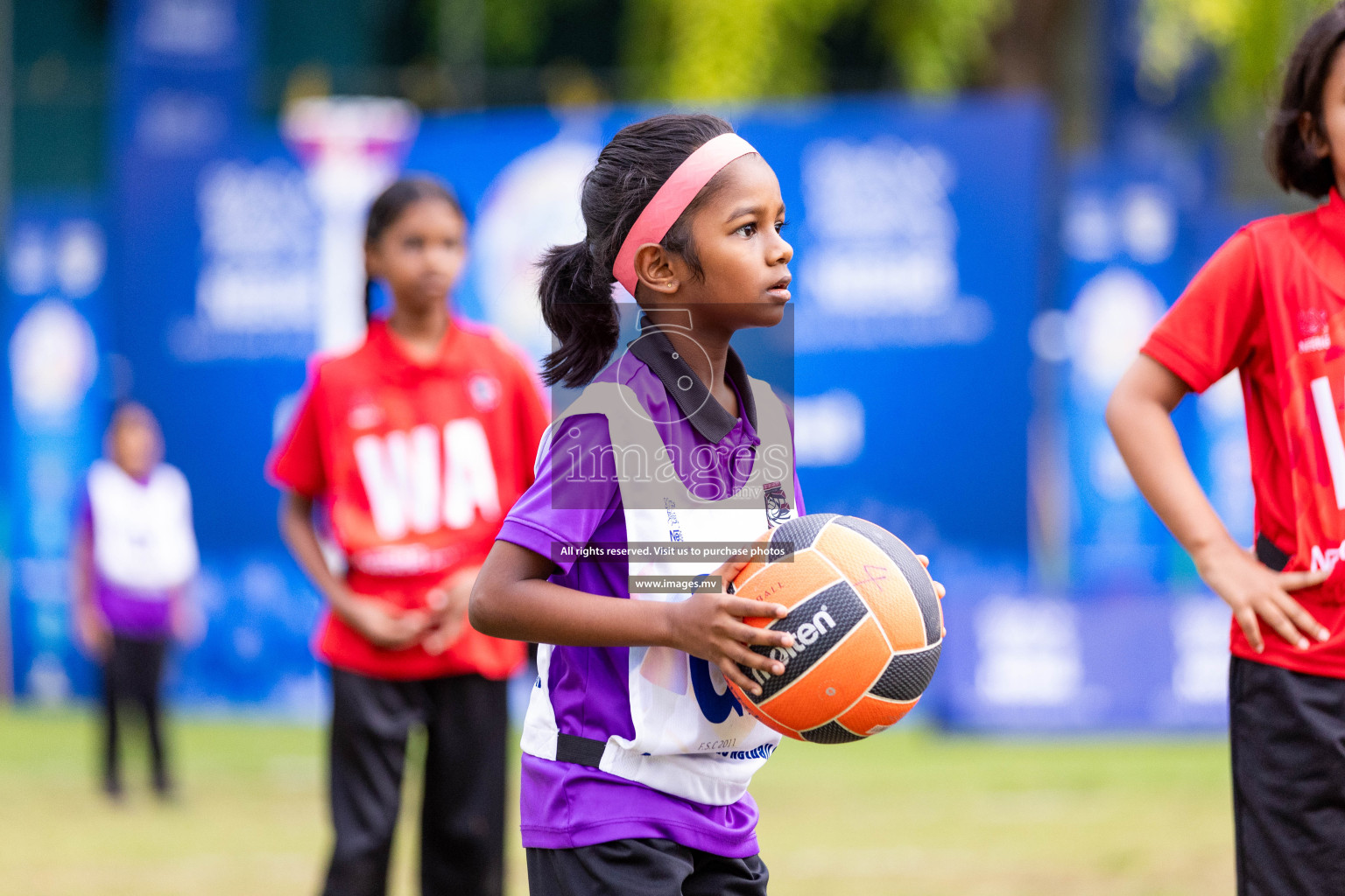 Day 2 of Nestle' Kids Netball Fiesta 2023 held in Henveyru Stadium, Male', Maldives on Thursday, 1st December 2023. Photos by Nausham Waheed / Images.mv