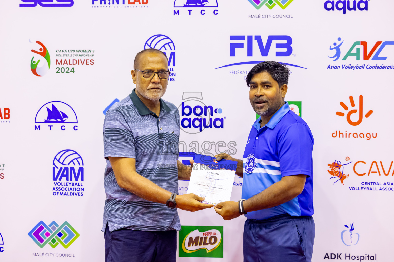 Sri Lanka vs Maldives in Semi Final of CAVA U20 Woman's Volleyball Championship 2024 was held in Social Center, Male', Maldives on 22nd July 2024. Photos: Nausham Waheed / images.mv