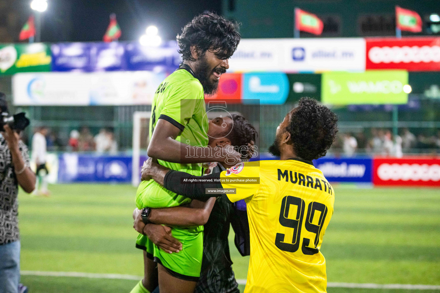 Team FSM Vs Prisons Club in the Semi Finals of Club Maldives 2021 held in Hulhumale, Maldives on 15 December 2021. Photos: Shuu Abdul Sattar / images.mv