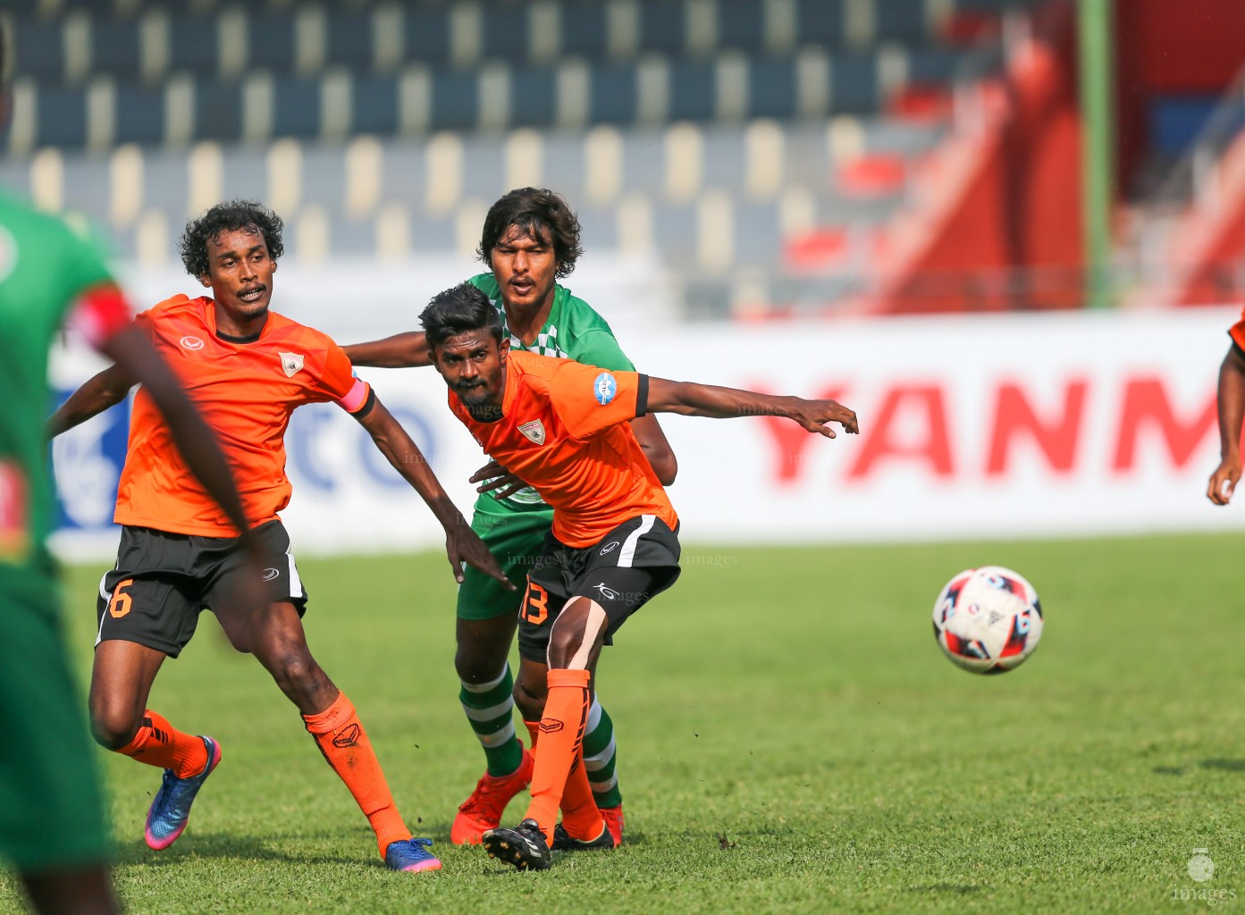 Maziya Sports and Recreation Club played against Club Eagles in STO Male' League in Male', Maldives, Friday, February 24, 2017.(Images.mv Photo/ Hussain Sinan). Maziya won the match by 1 - 0. Assadullah scored the winning goal. 