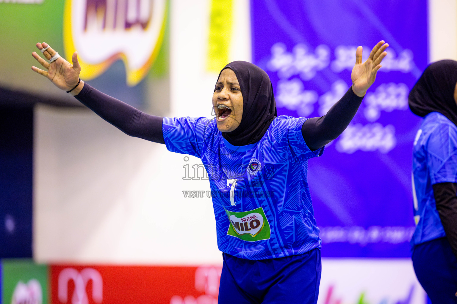 Police Club vs Club Wamco in the Final of Women's Division of National Volleyball League 2025 held in Male', Maldives on Sunday, 27th April 2025 at Social Center Indoor Hall Photos By: Nausham Waheed / images.mv
