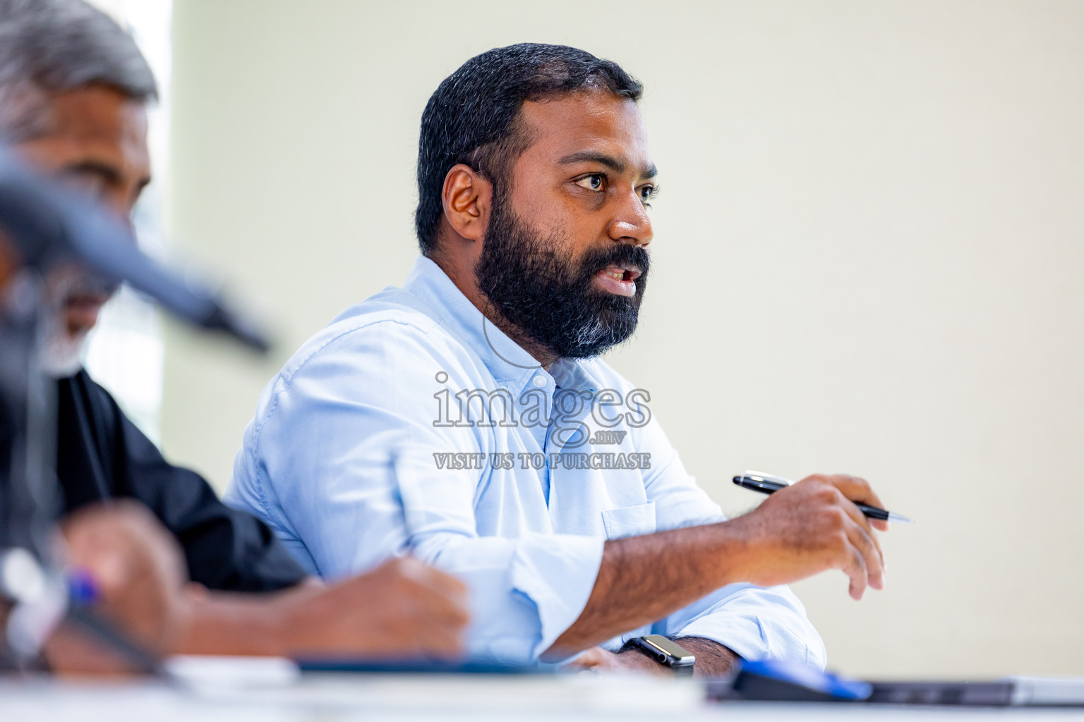 Press conference by FAM Normalization Committee was held at National Stadium in Male', Maldives on Sunday, 18th September 2024. Photos: Nausham Waheed / images.mv