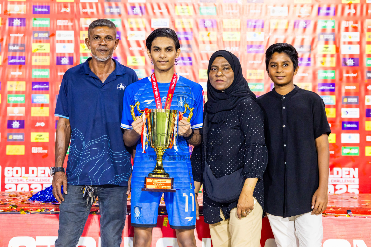 Lh Naifaru vs Lh Kurendhoo in Lhaviyani Atoll Finals Day 26 of Golden Futsal Challenge 2025 was held on Thursday , 30th January 2025, in Hulhumale', Maldives. Photos: Nausham Waheed / images.mv