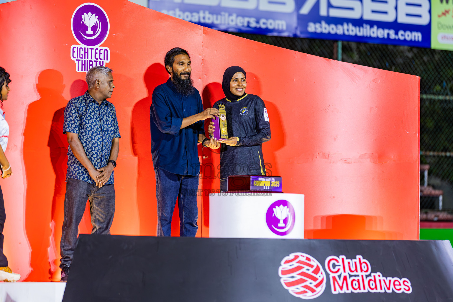 Dhivehi Sifainge Club vs Port Recreation Club in Final of Club Maldives Cup Eighteen Thirty 2025 was held in Rehendi Futsal Ground, Hulhumale', Maldives on Friday, 26th September 2025. Photos: Areef Adam / images.mv