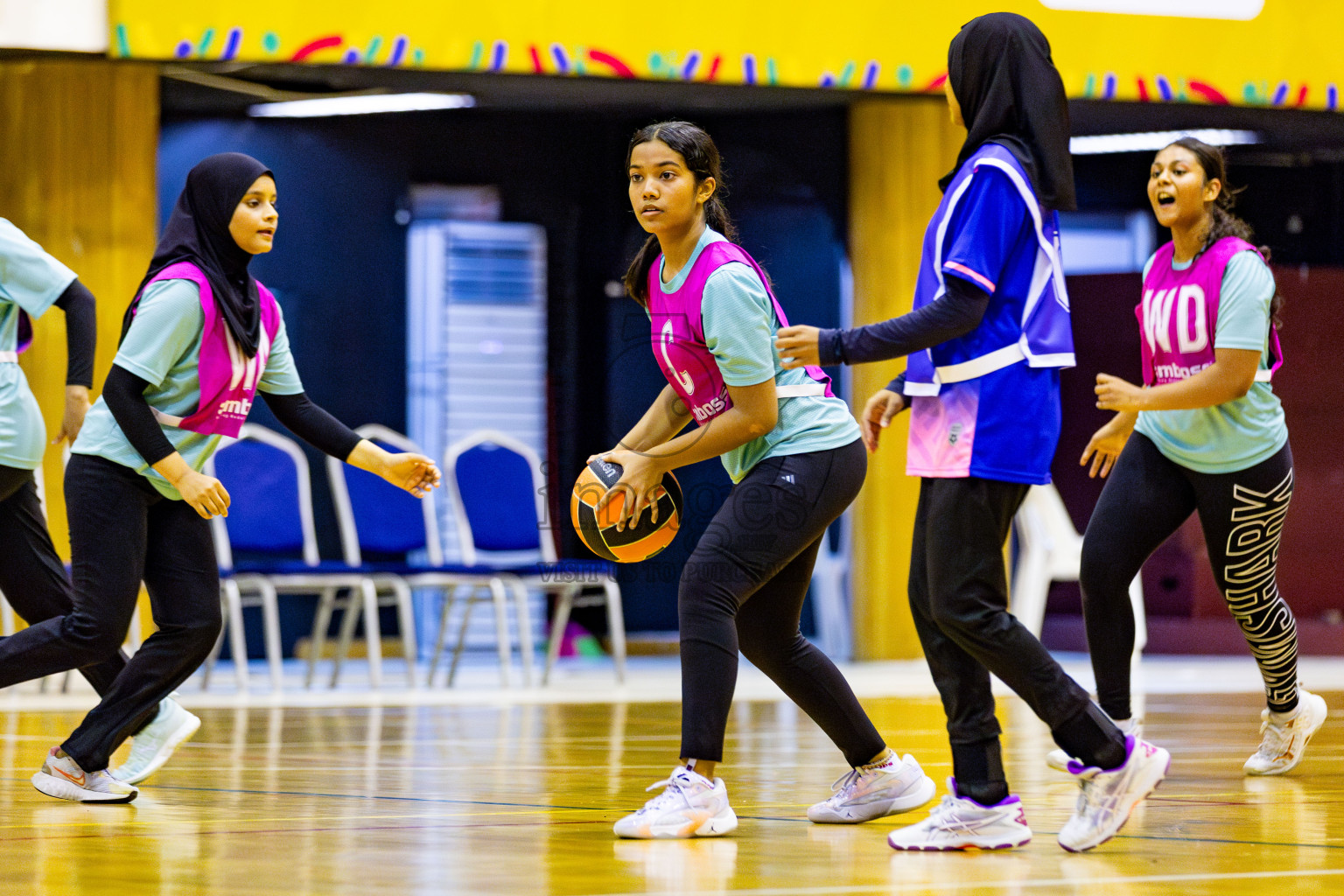 Kulhudhuffushi Youth & Recreation Club vs Club Green StreetDay 2 of 21st National Netball Tournament was held in Social Canter at Male', Maldives on Friday, 18th May 2024. Photos: Nausham Waheed / images.mv