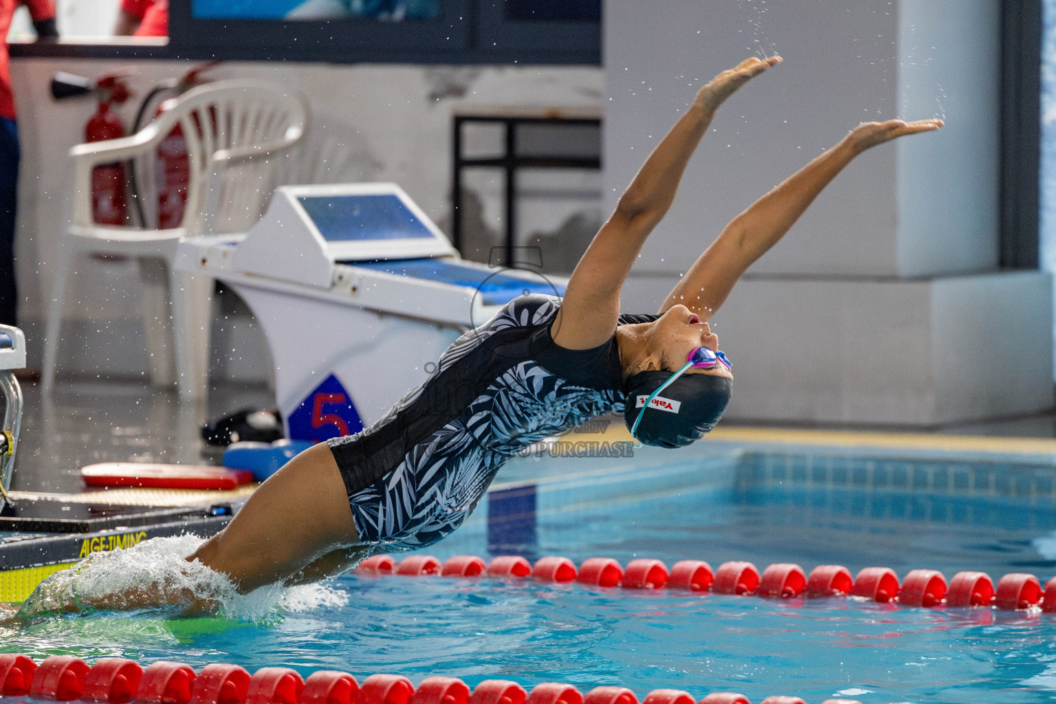 Day 4 of National Swimming Competition 2024 held in Hulhumale', Maldives on Monday, 16th December 2024. 
Photos: Hassan Simah / images.mv