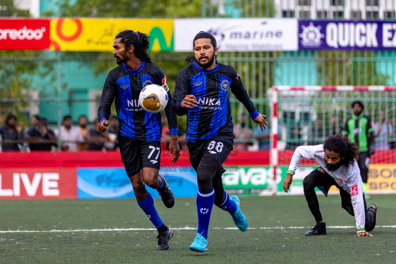 AA. Maalhos VS AA. Bodufolhudhoo in Day 7 of Golden Futsal Challenge 2025 was held on Saturday, 11th January 2025, in Hulhumale', Maldives 
Photos: Hassan Simah / images.mv