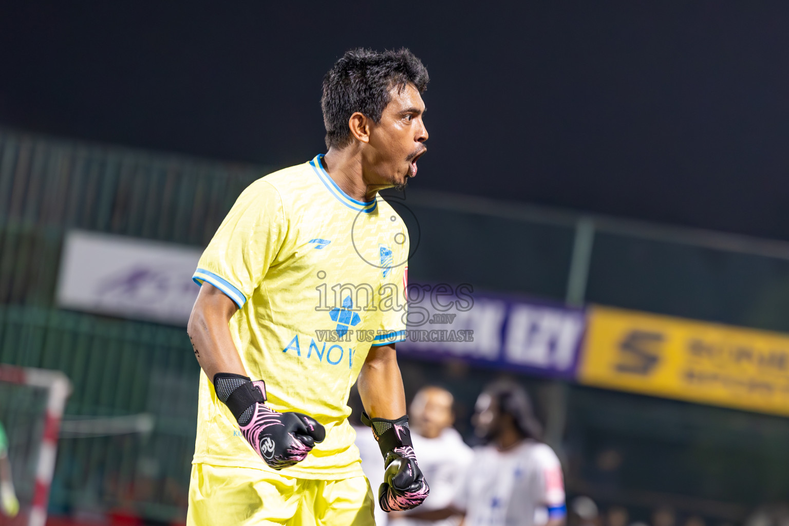 Dh Maaenboodhoo vs Dh Kudahuvadhoo in Dhaalu Atoll Finals in Day 25 of Golden Futsal Challenge 2025 was held on Wednesday , 28th January 2025, in Hulhumale', Maldives. Photos: Ismail Thoriq / images.mv
