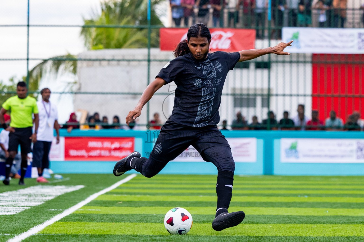 Raiymandhoo FC vs Dee Cee Jay SC in Day 1 of Laamehi Dhiggaru Ekuveri Futsal Challenge 2024 was held on Friday, 26th July 2024, at Dhiggaru Futsal Ground, Dhiggaru, Maldives Photos: Nausham Waheed / images.mv