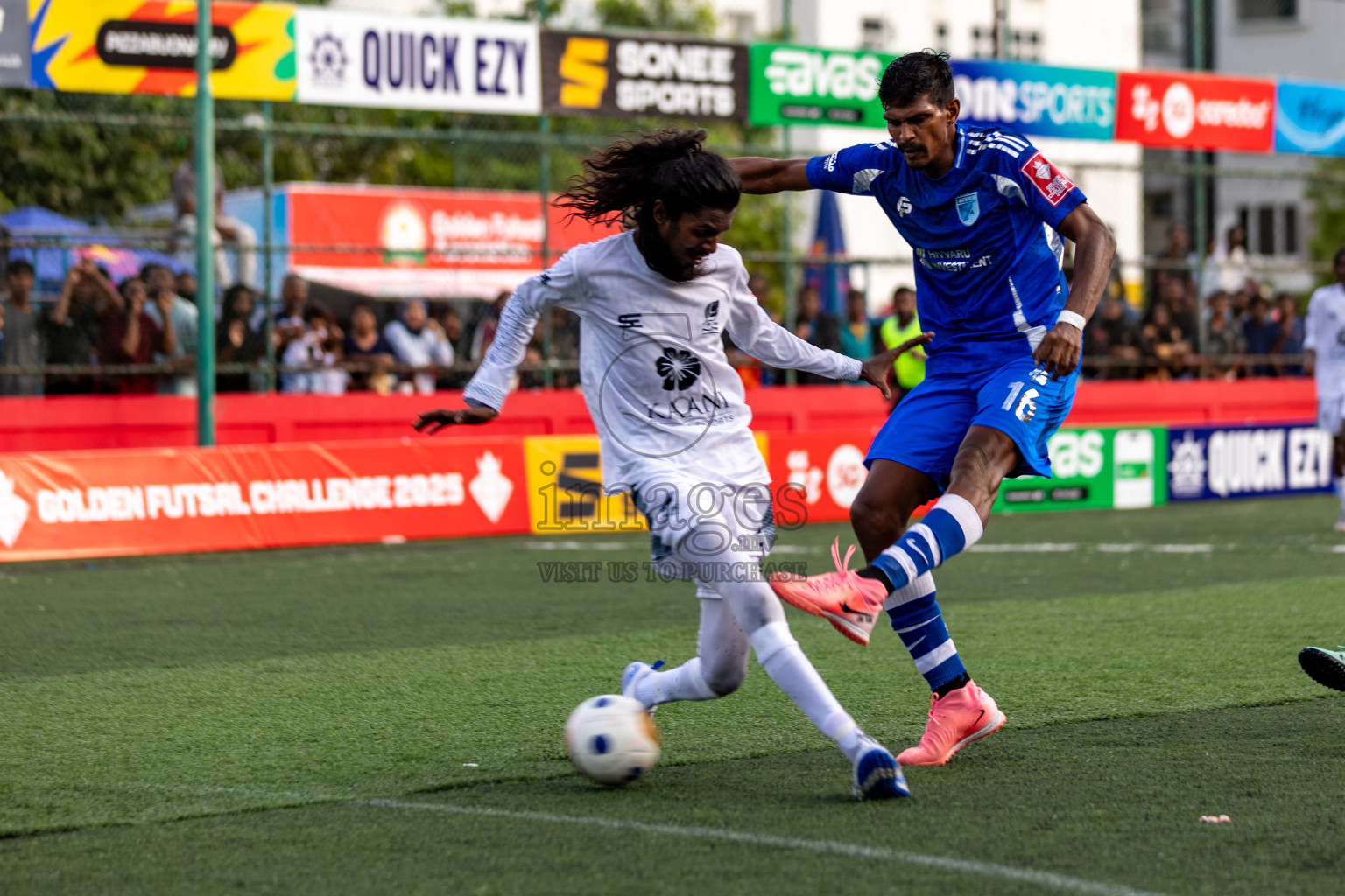 AA. Ukulhas VS AA. Mathiveri in Day 7 of Golden Futsal Challenge 2025 was held on Saturday, 11th January 2025, in Hulhumale', Maldives 
Photos: Hassan Simah / images.mv
