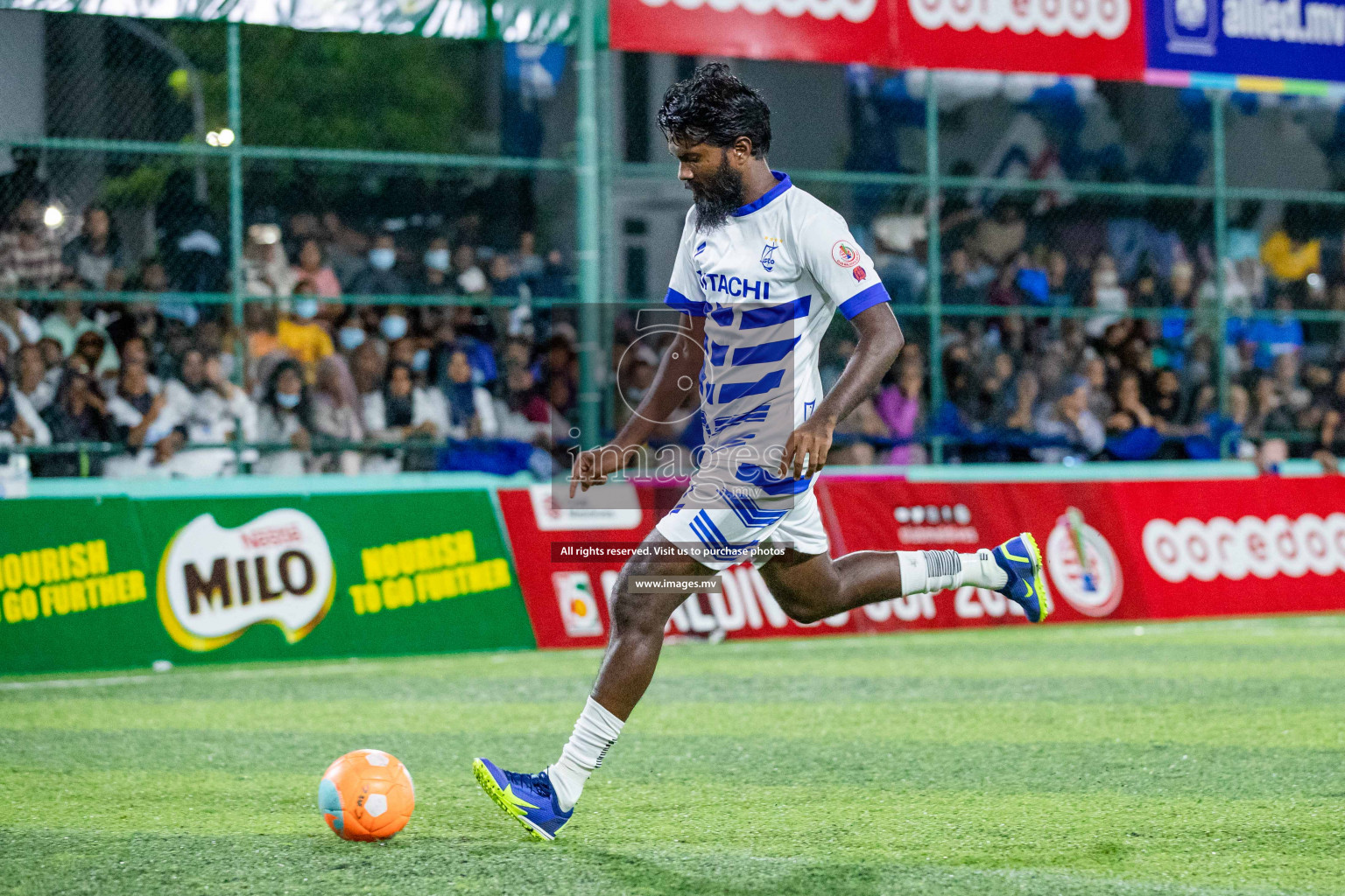 STO RC Vs Team Fenaka in the Quarter Finals of Club Maldives 2021 held in Hulhumale, Maldives on 13 December 2021. Photos: Shu Abdul Sattar / images.mv