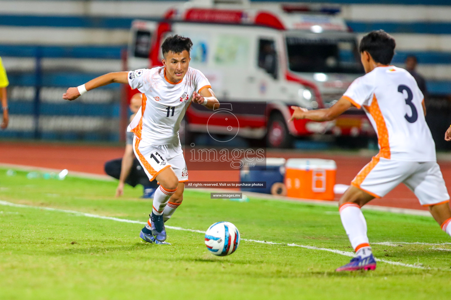 Bhutan vs Bangladesh in SAFF Championship 2023 held in Sree Kanteerava Stadium, Bengaluru, India, on Wednesday, 28th June 2023. Photos: Nausham Waheed, Hassan Simah / images.mv