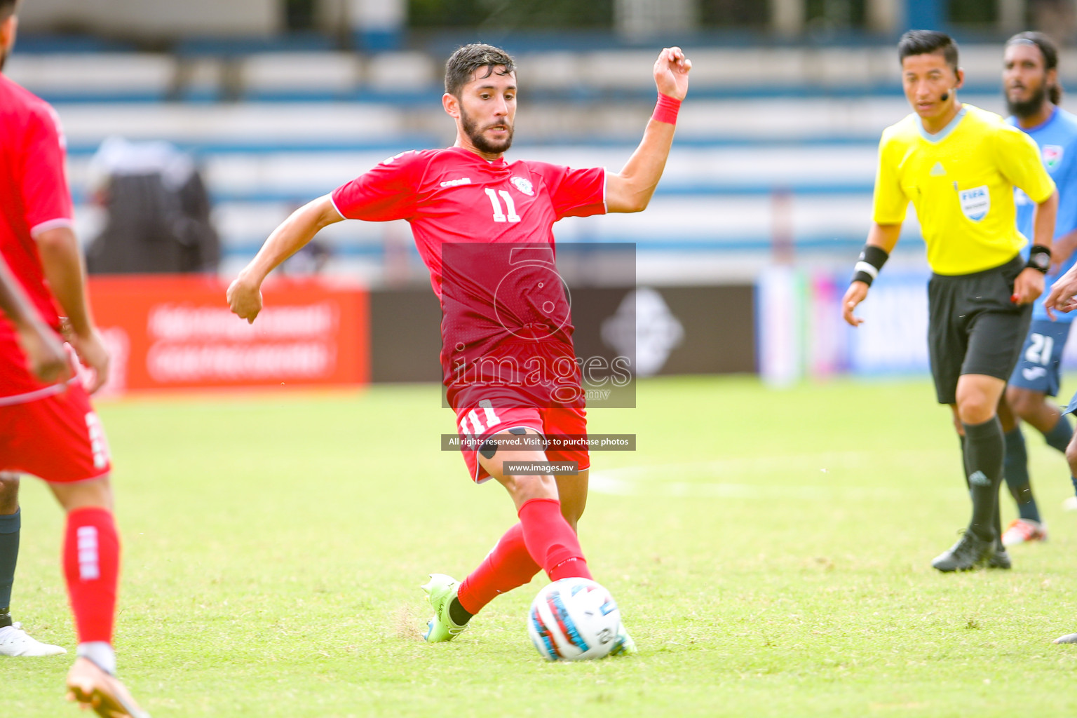 Lebanon vs Maldives in SAFF Championship 2023 held in Sree Kanteerava Stadium, Bengaluru, India, on Tuesday, 28th June 2023. Photos: Nausham Waheed, Hassan Simah / images.mv