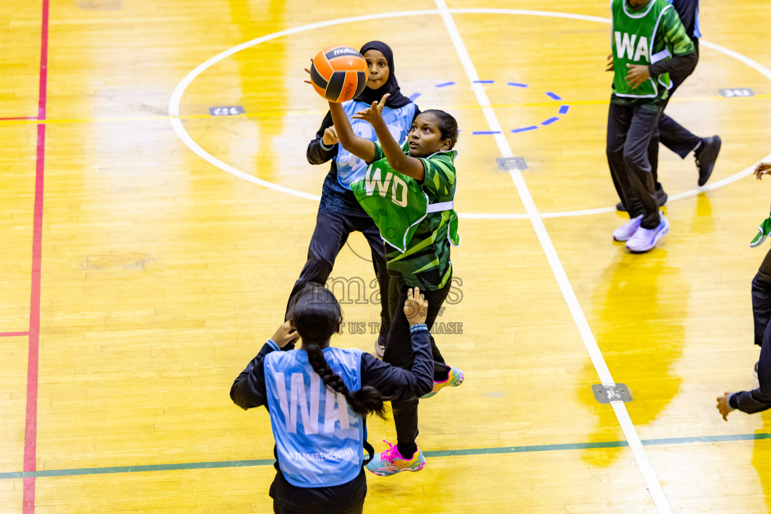 Day 6 of 25th Inter-School Netball Tournament was held in Social Center at Male', Maldives on Thursday, 15th August 2024. Photos: Nausham Waheed / images.mv