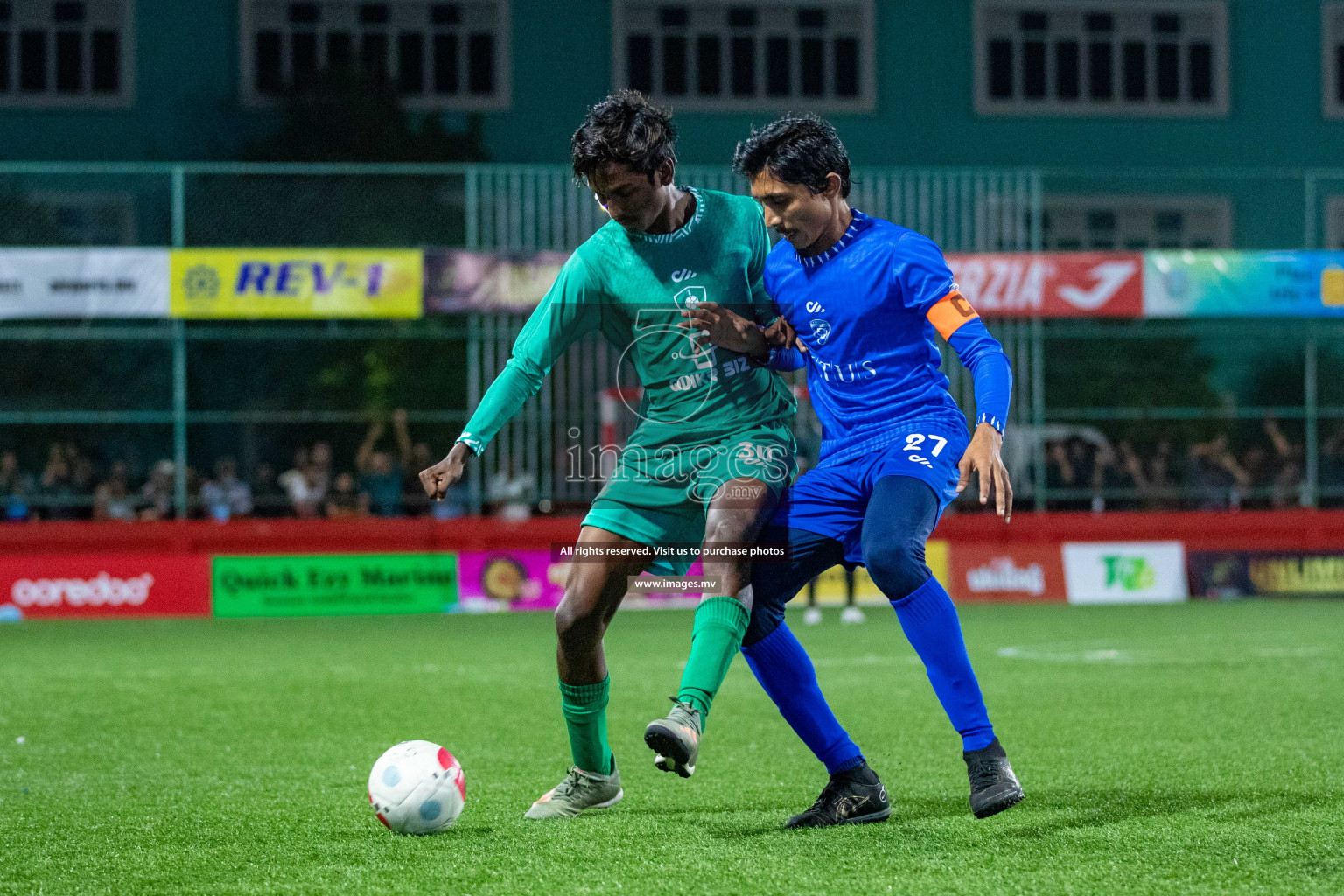 R. Meedhoo vs R. Dhuvaafaru in Day 2 of Golden Futsal Challenge 2023 on 06 February 2023 in Hulhumale, Male, Maldives