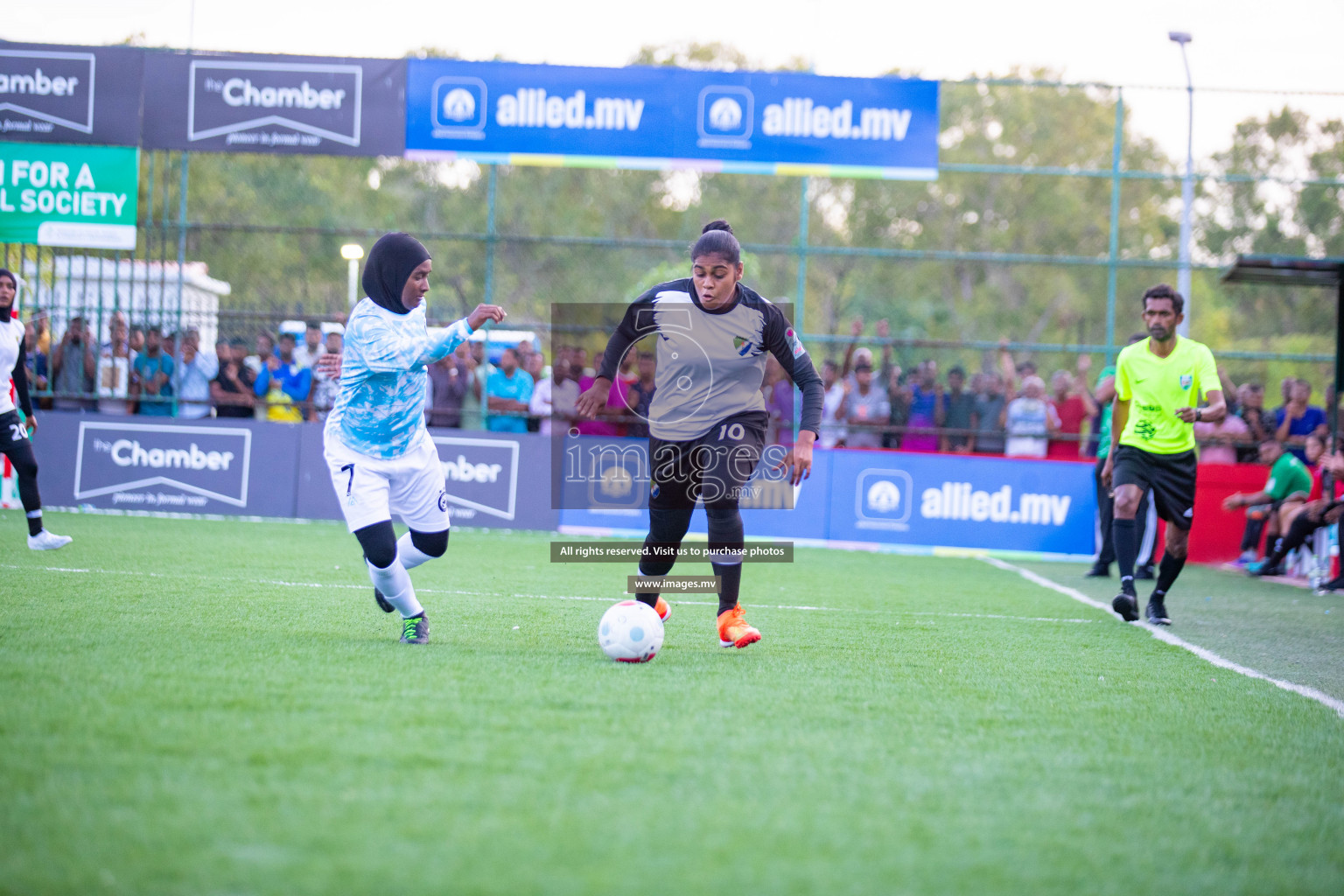 MPL vs DSC in Eighteen Thirty Women's Futsal Fiesta 2022 was held in Hulhumale', Maldives on Monday, 17th October 2022. Photos: Hassan Simah, Mohamed Mahfooz Moosa / images.mv