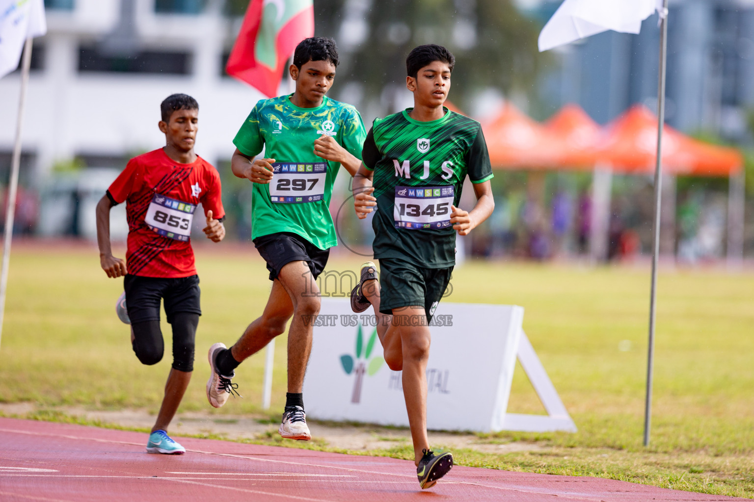 Day 3 of MWSC Interschool Athletics Championships 2024 held in Hulhumale Running Track, Hulhumale, Maldives on Monday, 11th November 2024. 
Photos by: Hassan Simah / Images.mv