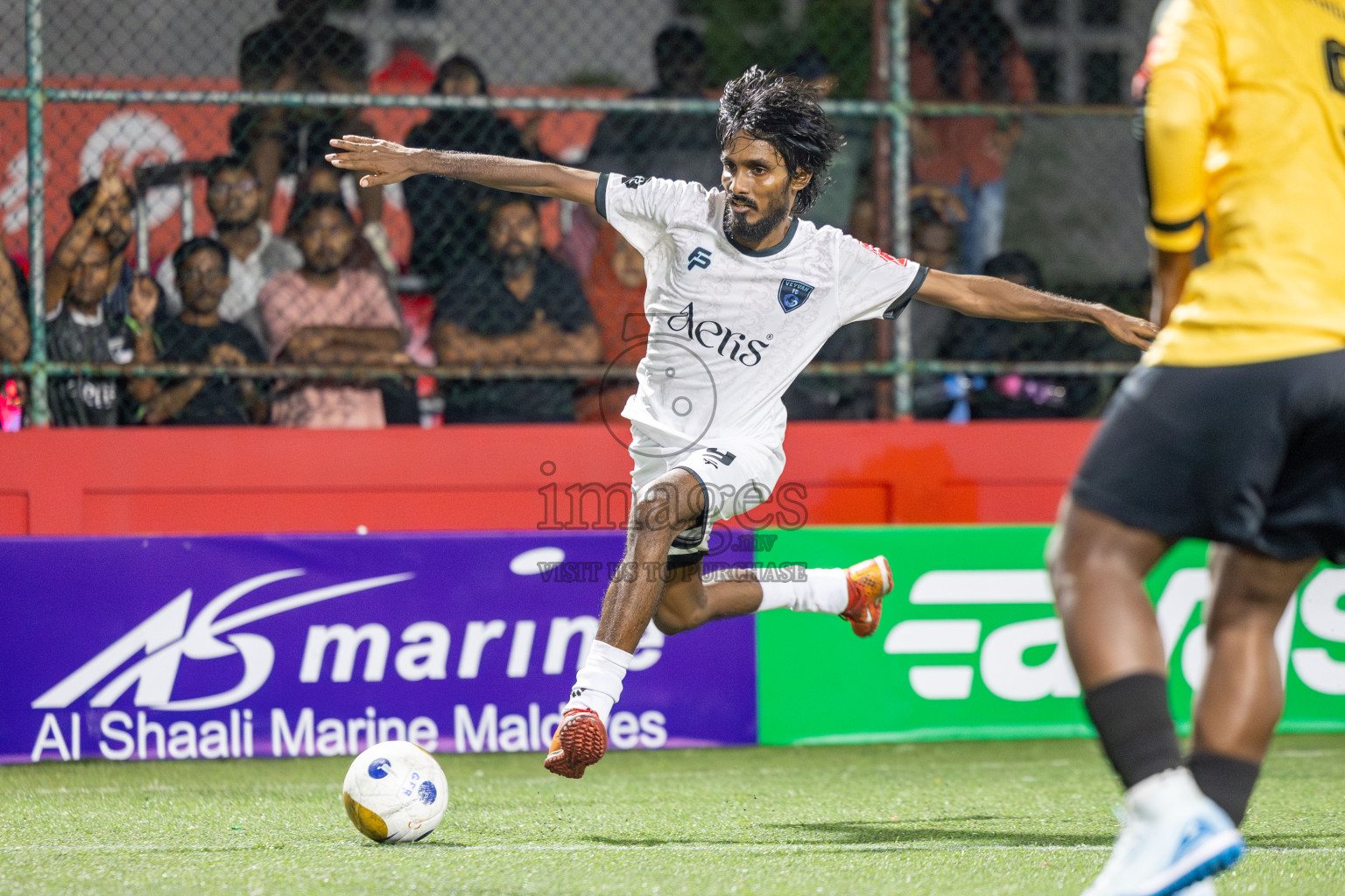 M. Veyvah vs M. Maduvvari in Day 12 of Golden Futsal Challenge 2025 was held on Thursday, 16th January 2025, in Hulhumale', Maldives Photos: Mohamed Mahfooz Moosa / images.mv