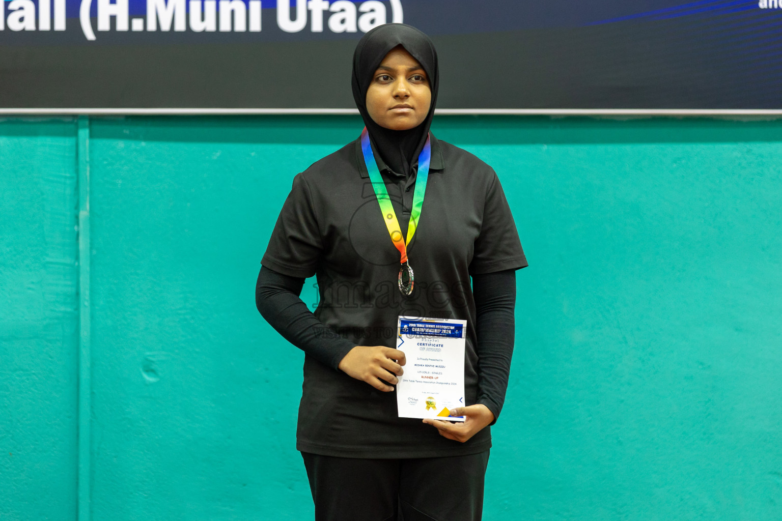 29th Table Tennis Association Championship 2024, 30th August 2024 at Male'TT Hall,Photos by Shuu Abdul Sattar