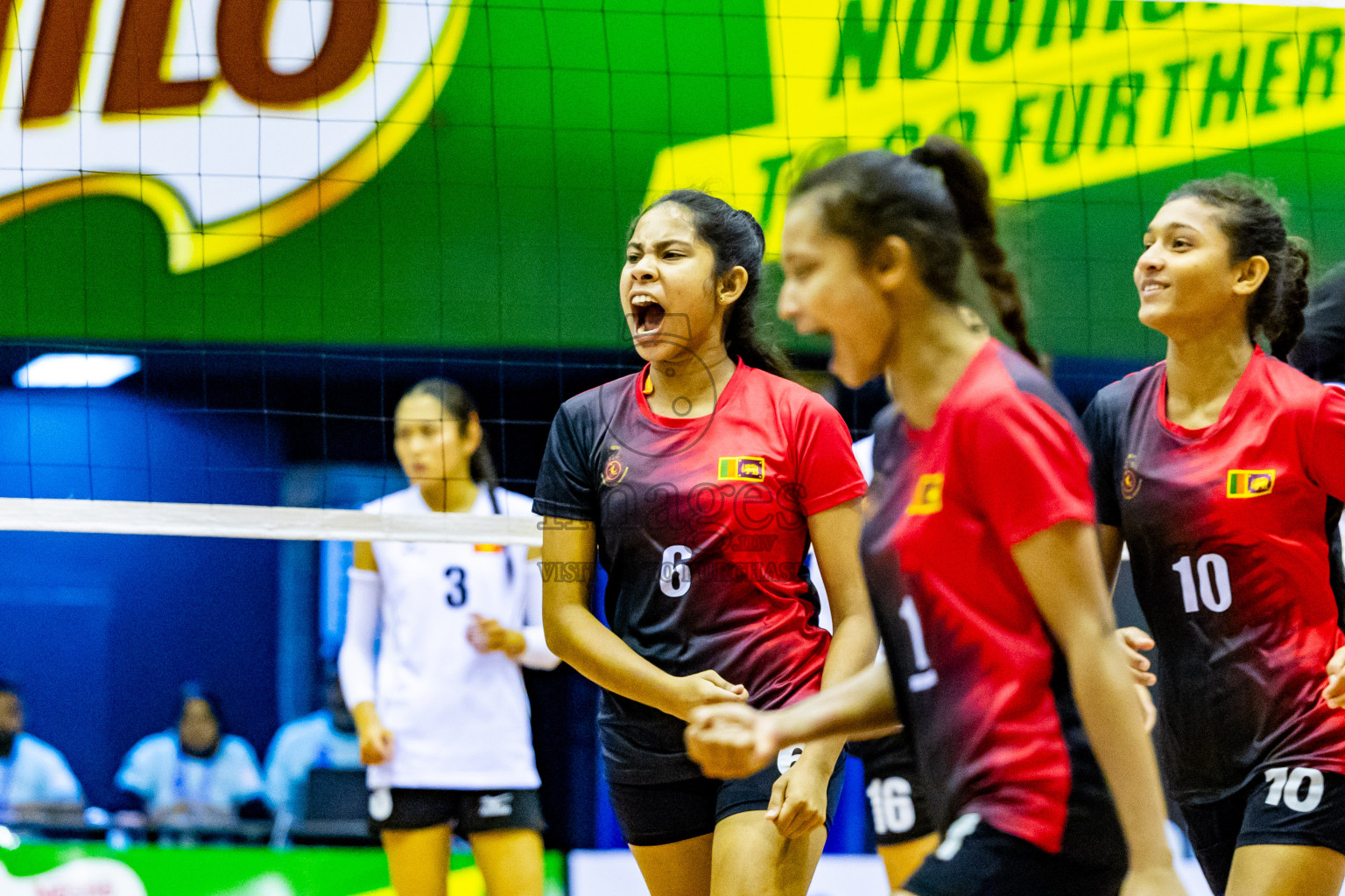 Kyrgyzstan vs Sri Lanka in Day 3 of CAVA U20 Woman's Volleyball Championship 2024 was held in Social Center, Male', Maldives on 20th July 2024. Photos: Nausham Waheed / images.mv