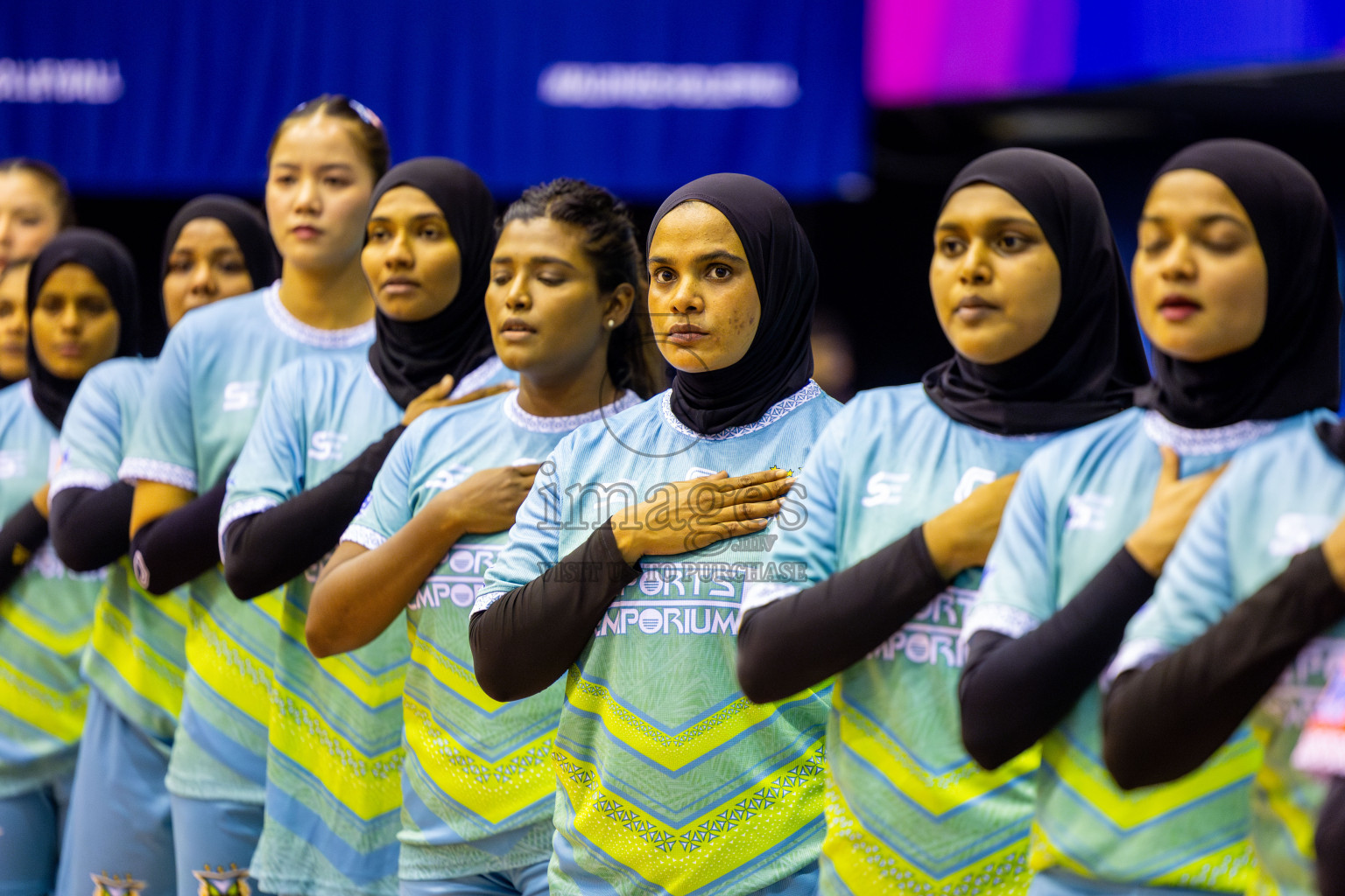 Police Club vs Club Wamco in the Final of Women's Division of National Volleyball Championship 2025 held in Male', Maldives on Sunday, 4th May 2025 at Social Center Indoor Hall Photos By: Nausham Waheed / images.mv