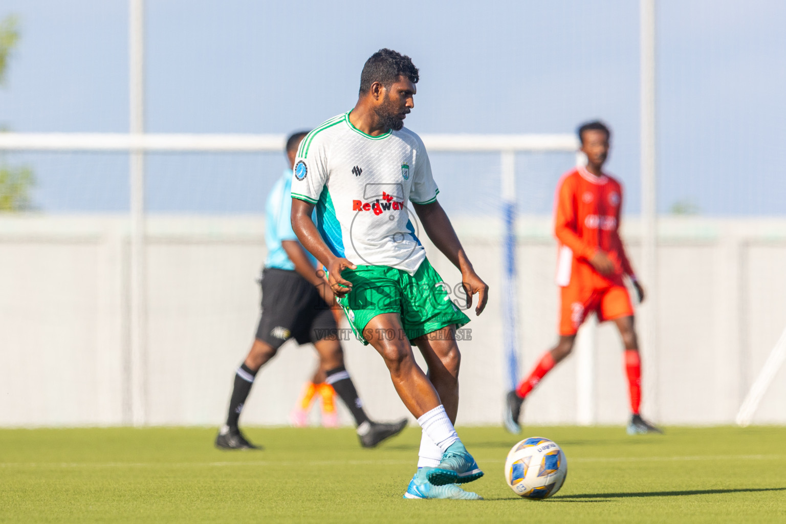 Huss Songun Football Team vs CC Sports Club in Day 2 of Eydhafushi Cup 2025 held in Eydhafushi Football Stadium at B. Eydhafushi, Maldives on Saturday, 6th September 2025. Photos: Mohamed Mahfouz Moosa / images.mv
