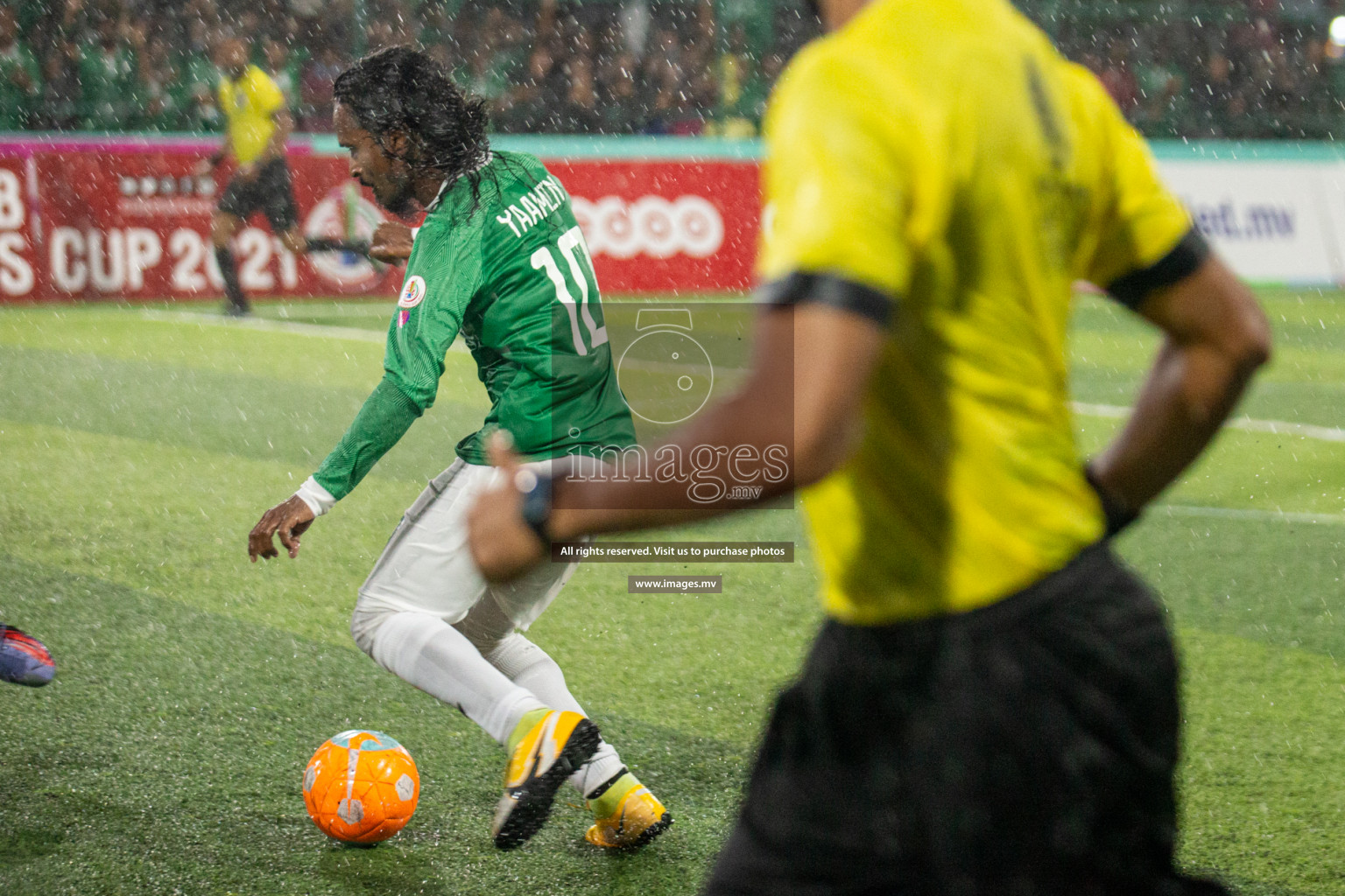 Team FSM vs Club HDC in the Quarter Finals of Club Maldives 2021 held at Hulhumale;, on 12th December 2021 Photos: Nasam / images.mv