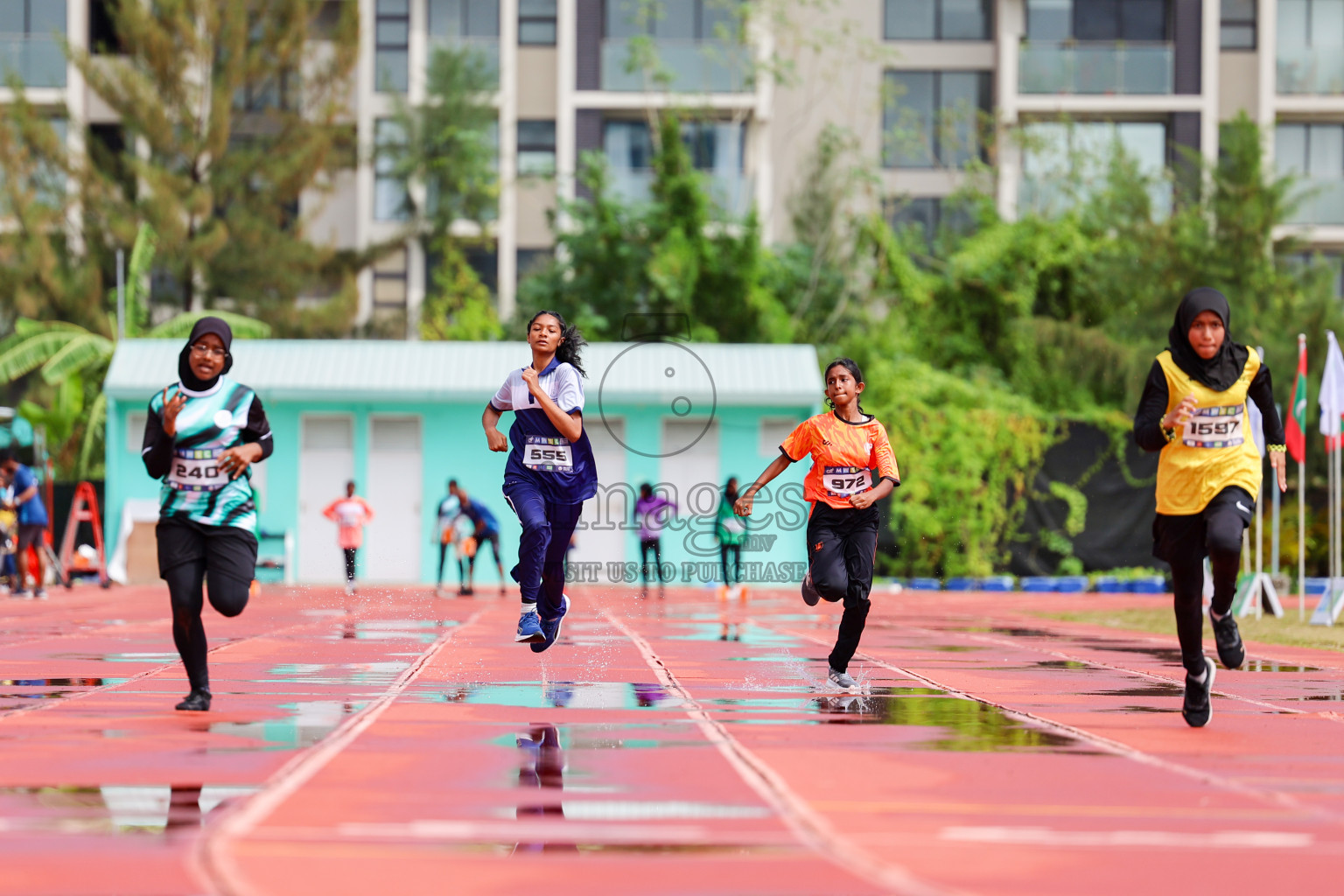 Day 1 of MWSC Interschool Athletics Championships 2024 held in Hulhumale Running Track, Hulhumale, Maldives on Saturday, 9th November 2024. 
Photos by: Ismail Thoriq, Hassan Simah / Images.mv