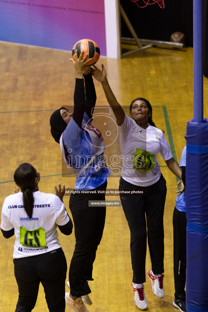 Club Green Streets vs Mahibadhoo in the Milo National Netball Tournament 2022 on 20 July 2022, held in Social Center, Male', Maldives. Photographer: Shuu / Images.mv