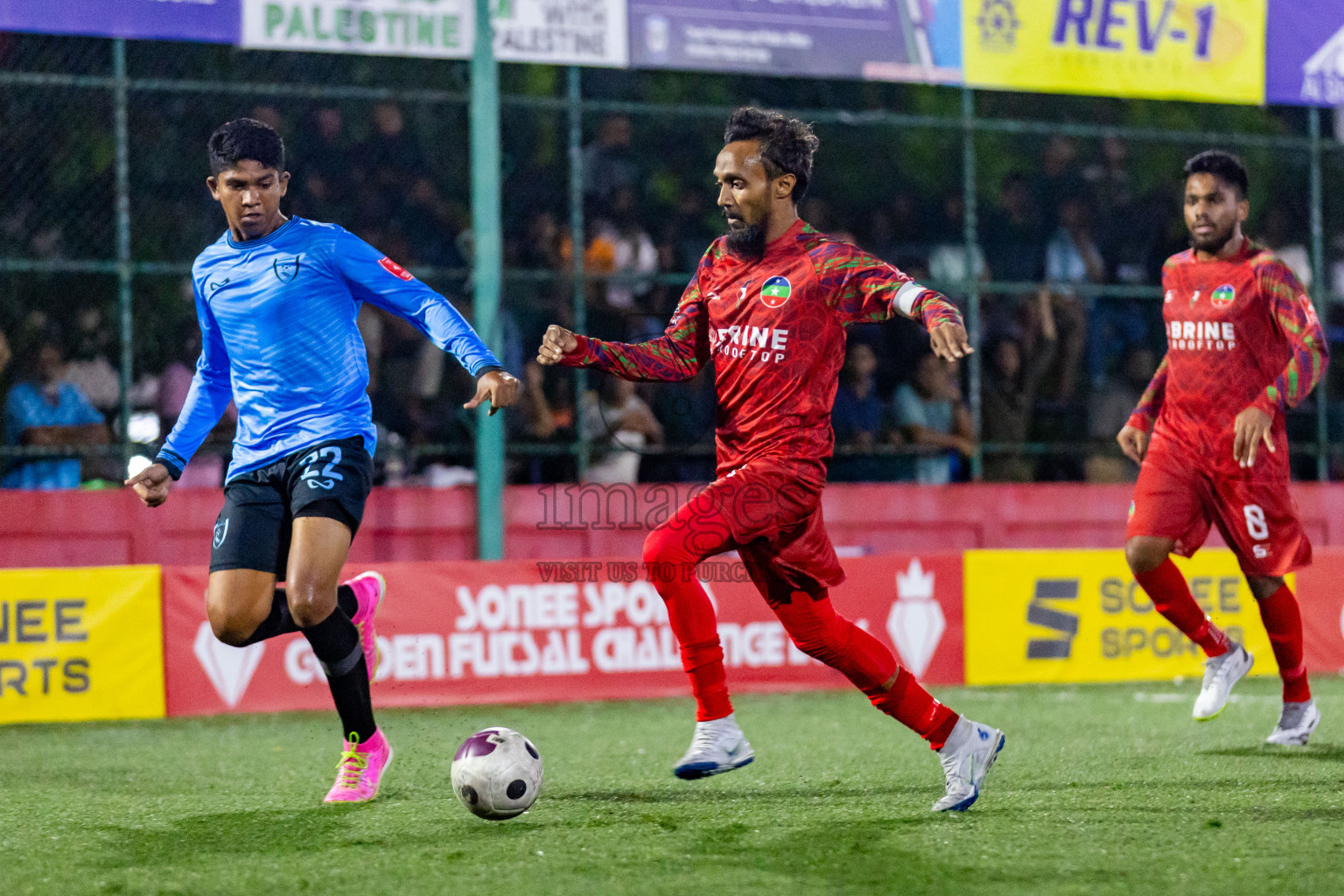 GDh Thinadhoo vs GDh Hoadedhdhoo in Day 23 of Golden Futsal Challenge 2024 was held on Tuesday , 6th February 2024 in Hulhumale', Maldives Photos: Nausham Waheed / images.mv