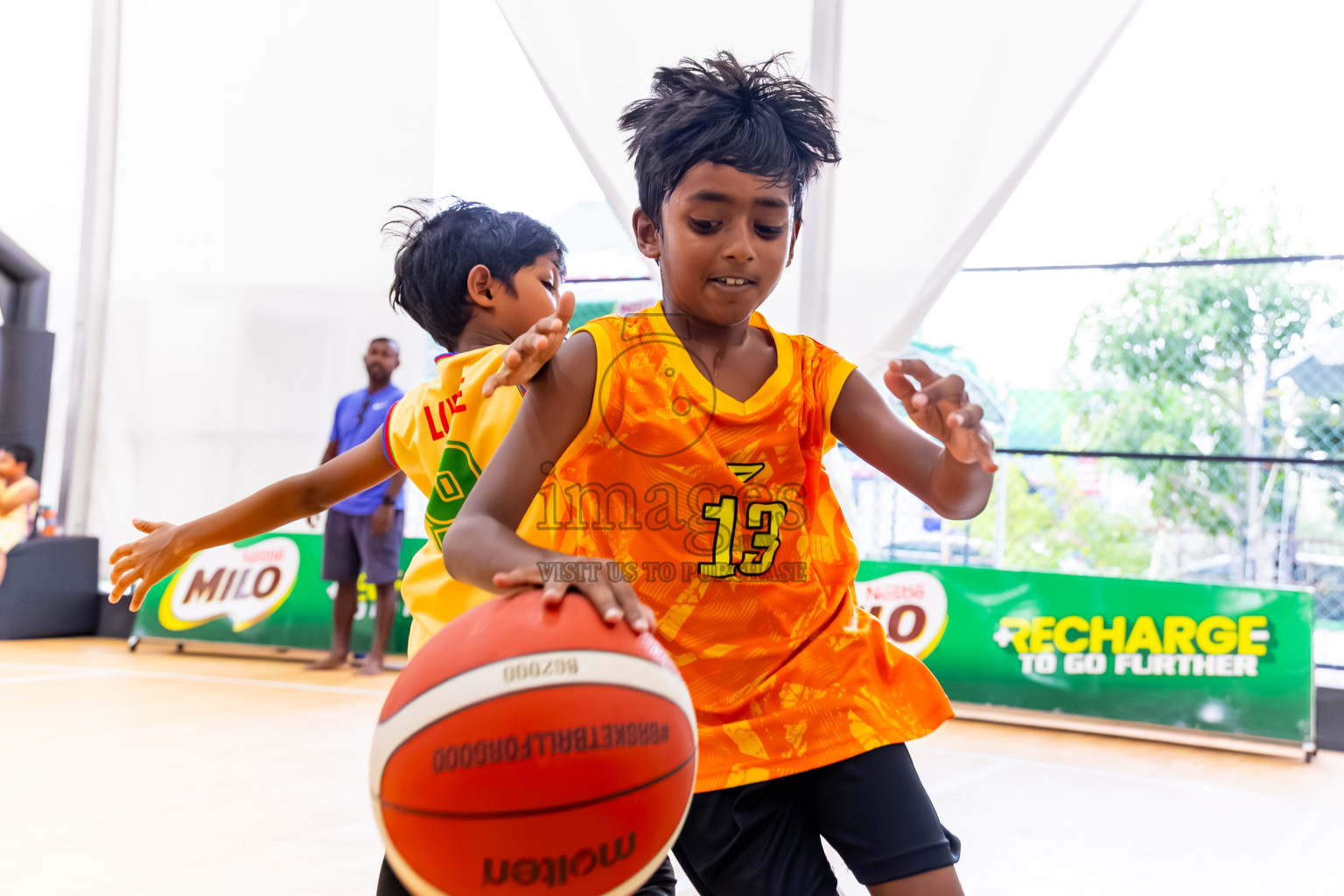 Day 3 of Milo 5 x 5 Junior Challenge 2025 - Basketball tournament held in Basketball Training Center, Male', Maldives on Saturday, 11th October 2025. Photos by: Nausham Waheed, Hassan Simah / Images.mv